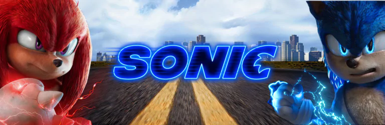 Sonic aufkleber banner mobil