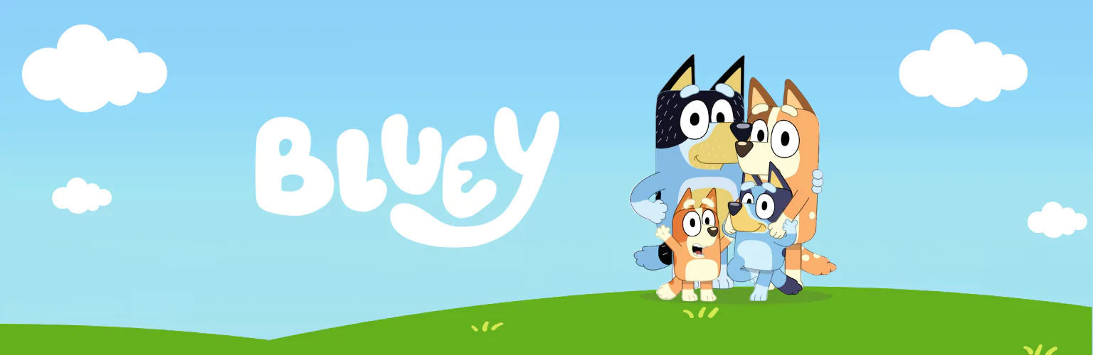 Bluey snack behälter banner mobil