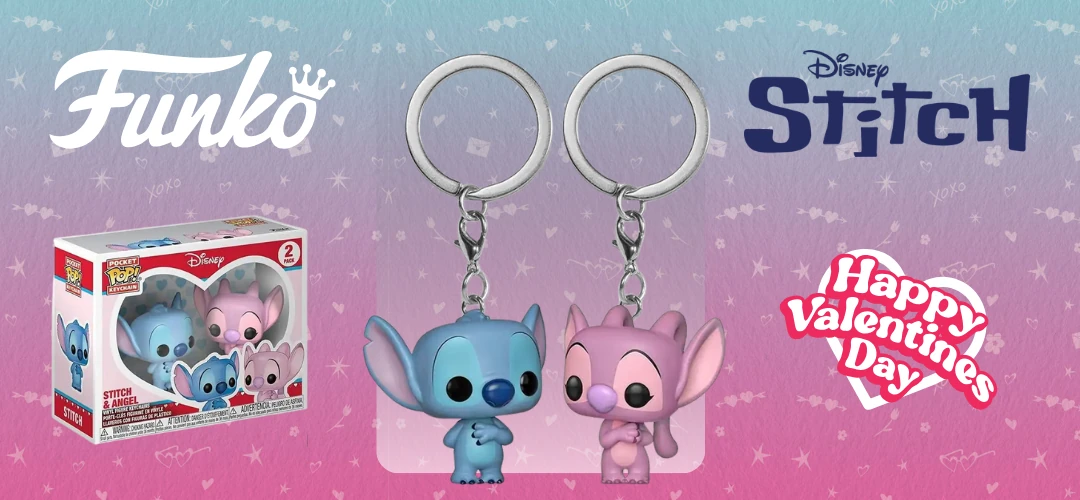 Pocket POP Pack 2 Schlüsselanhänger Disney Stitch & Angel banner