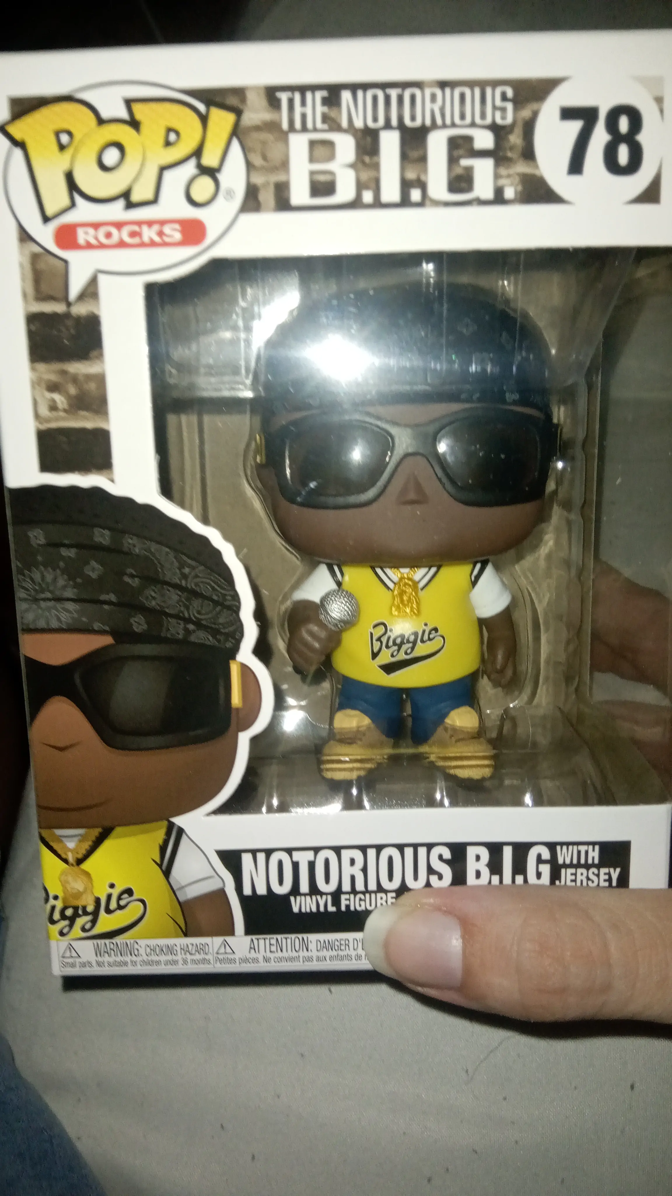 Notorious B.I.G. POP! Rocks Vinyl Figur Notorious B.I.G. (Jersey) 9 cm Produktfoto