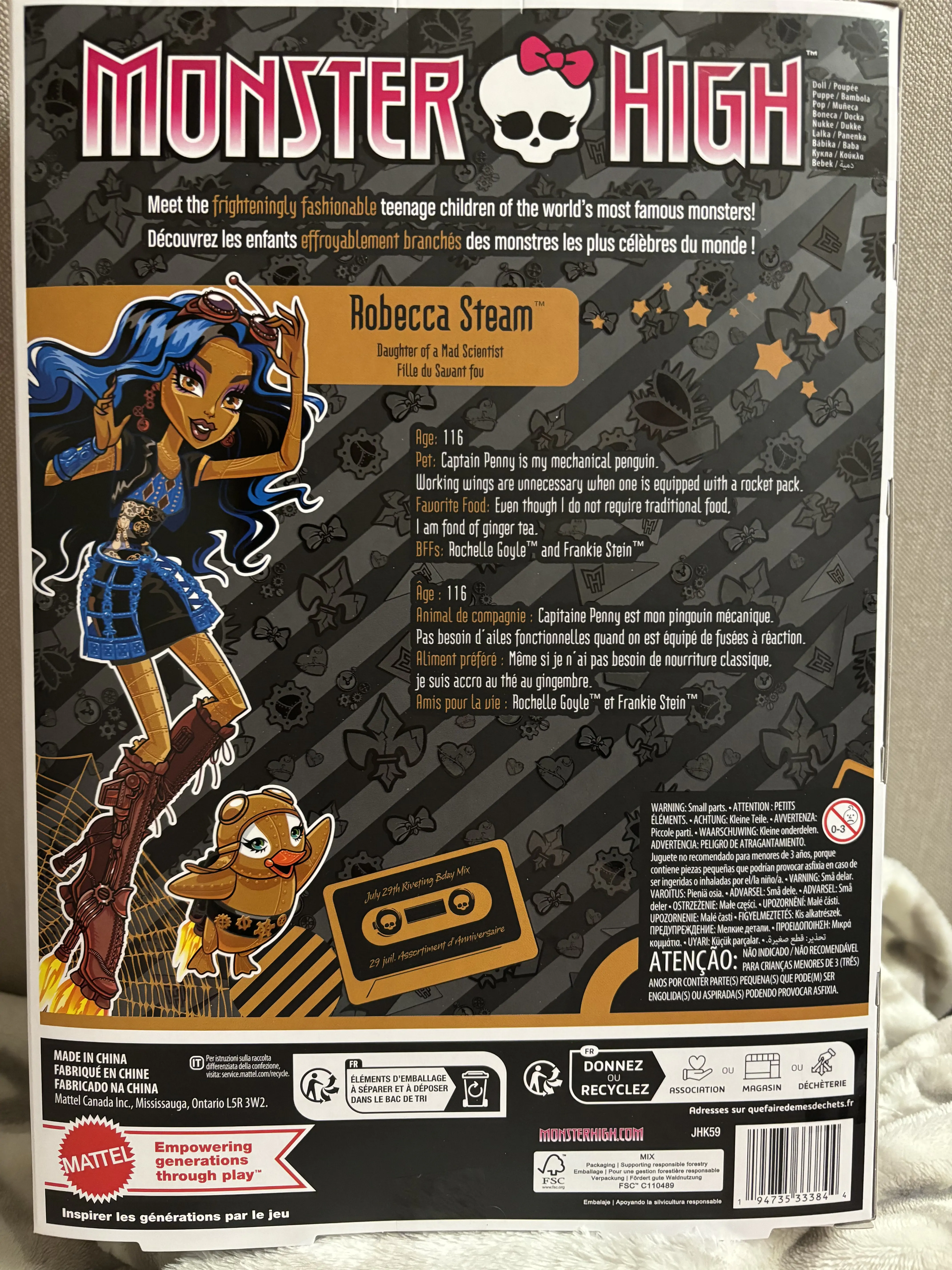 Monster High Sammler Puppe Robecca Steam Produktfoto