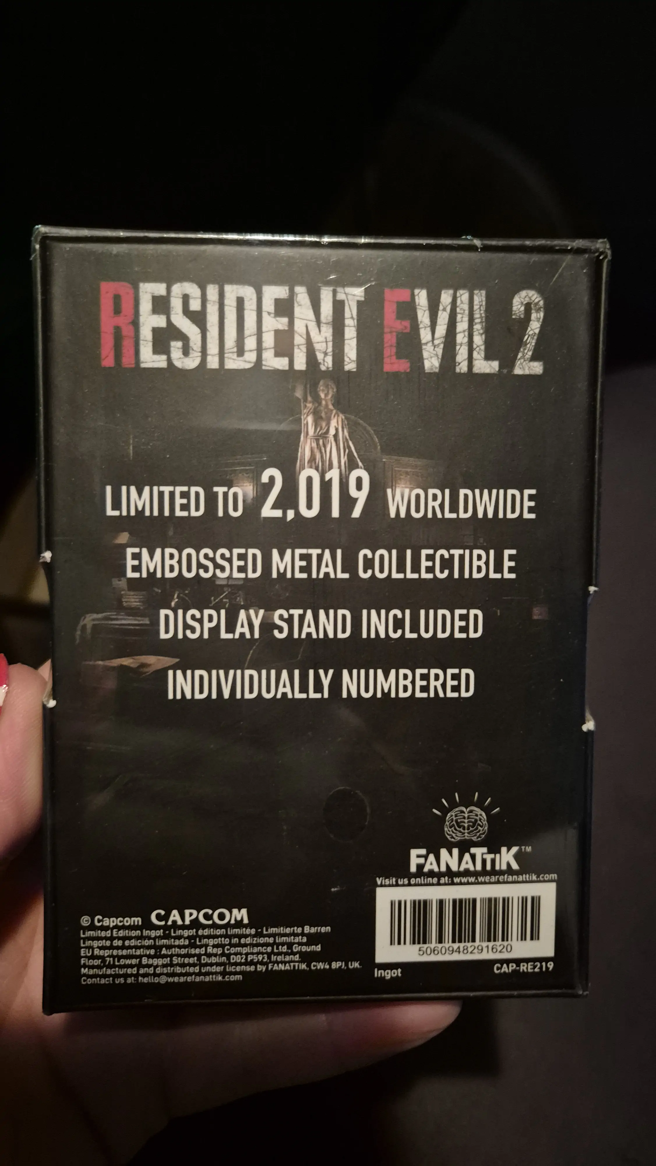 Resident Evil 2 Metallbarren Leon S. Kennedy Limited Edition Produktfoto