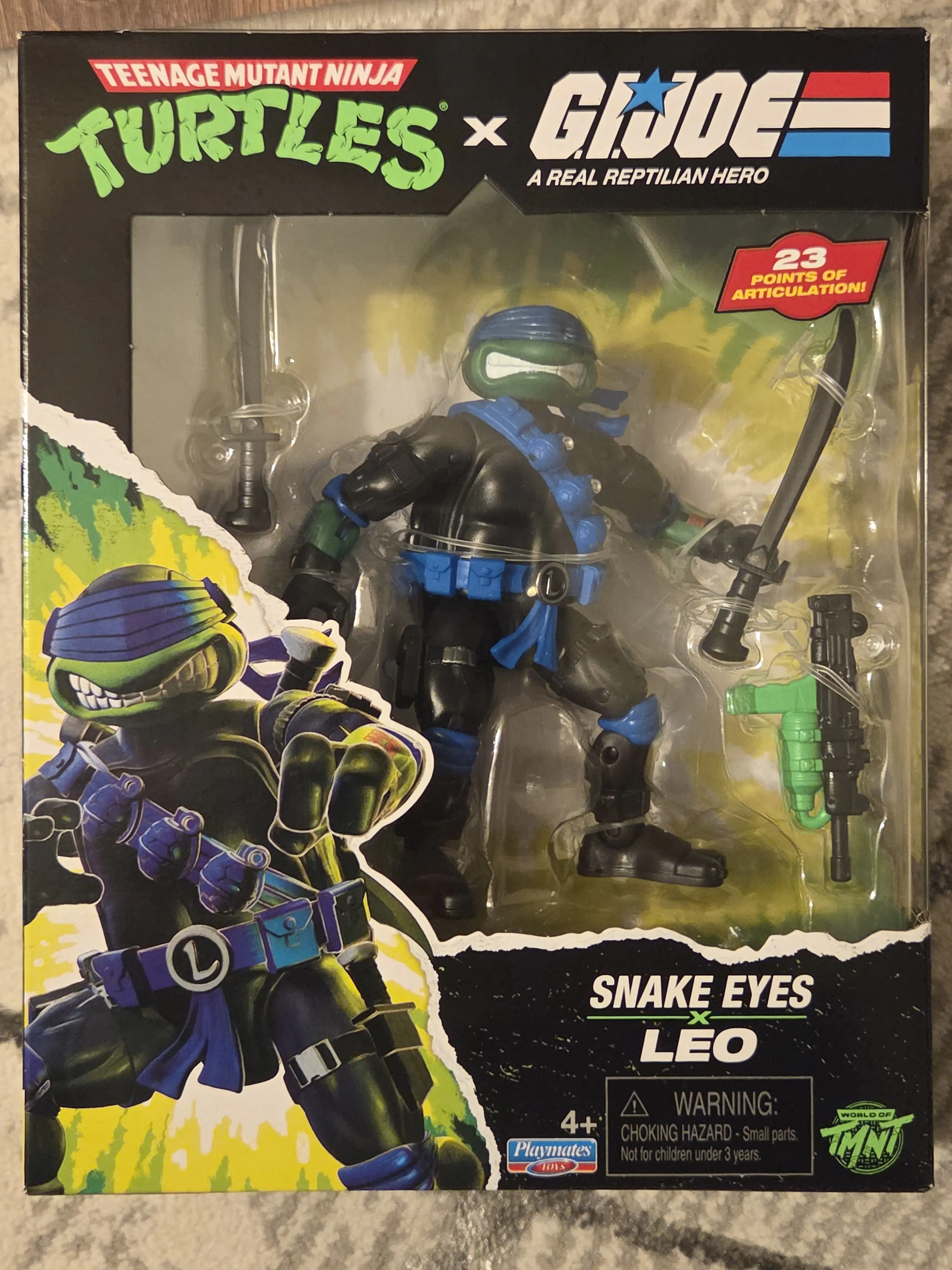 Teenage Mutant Ninja Turtles x G.I. Joe Crossover Classics Actionfigur Leonardo x Snake Eyes 12 cm Produktfoto