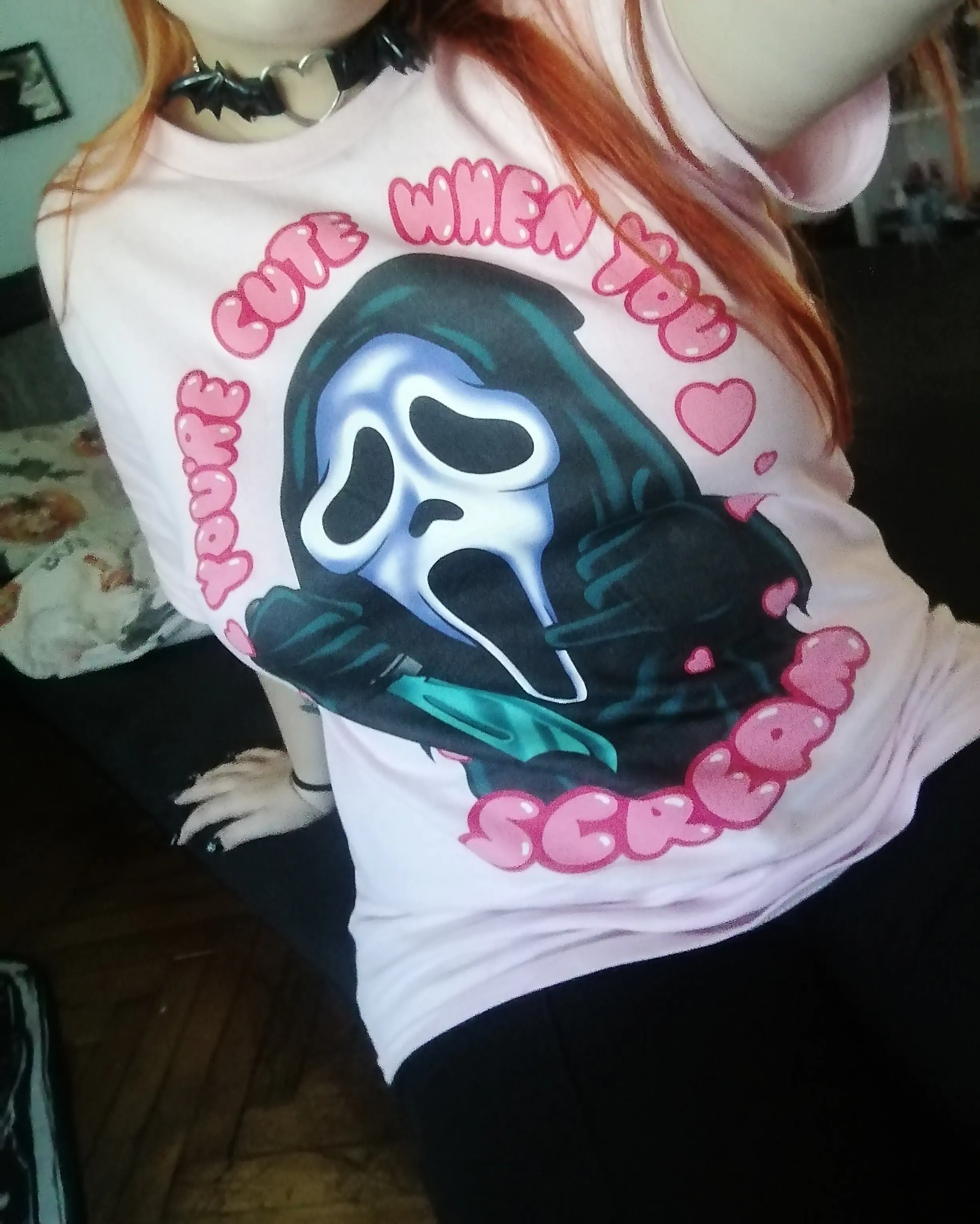 Scream T-Shirt Ghost Face You're Cute when you Scream Produktfoto