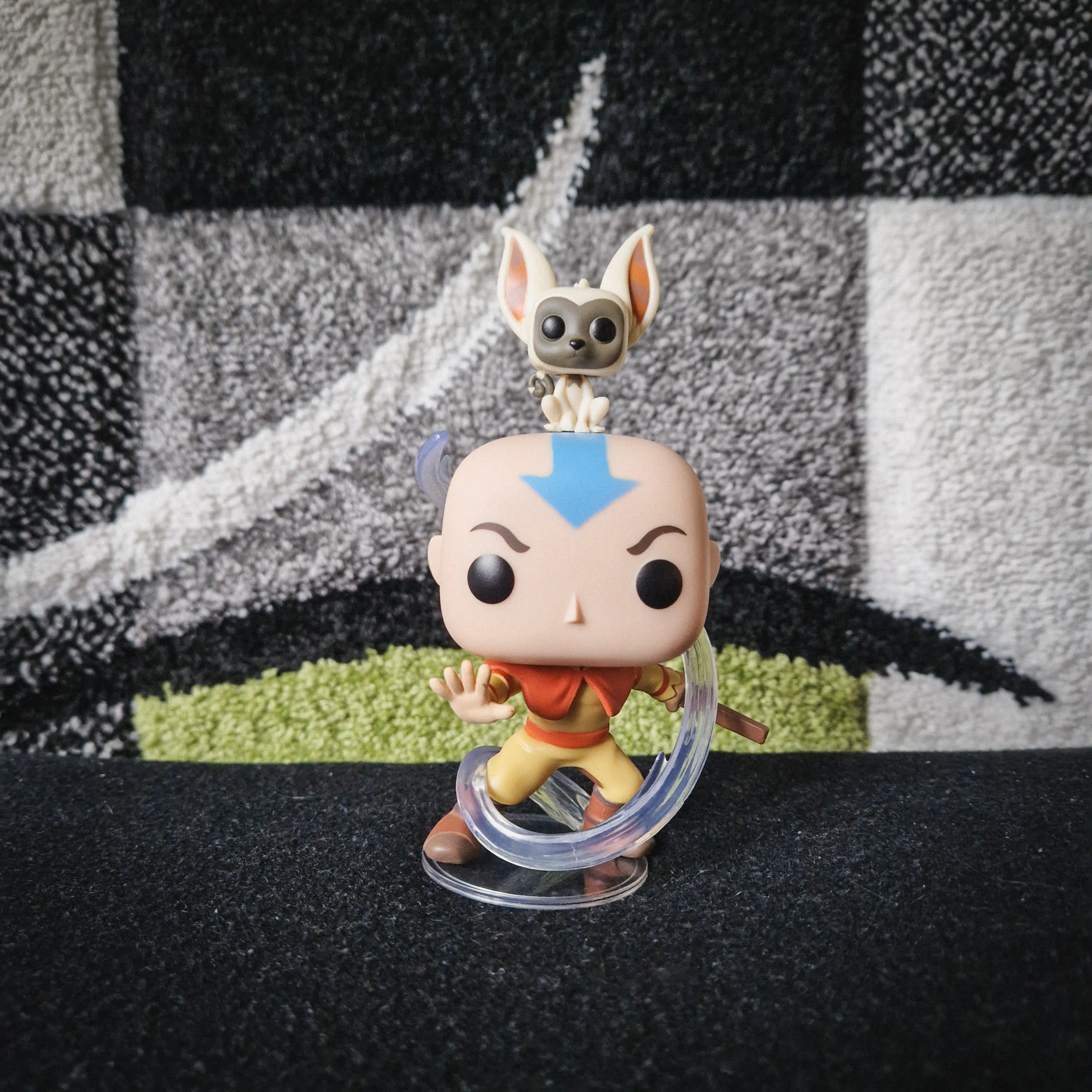 Avatar Der Herr der Element POP! Animation Vinyl Figur Aang w/ Momo 9 cm termékfotó