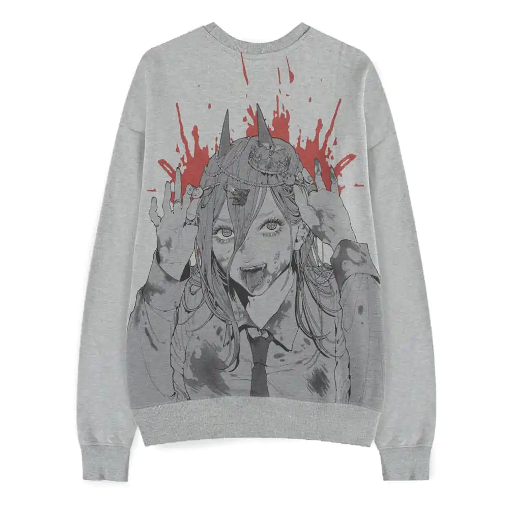 Chainsaw Man Pullover Power Grau Melange Produktfoto