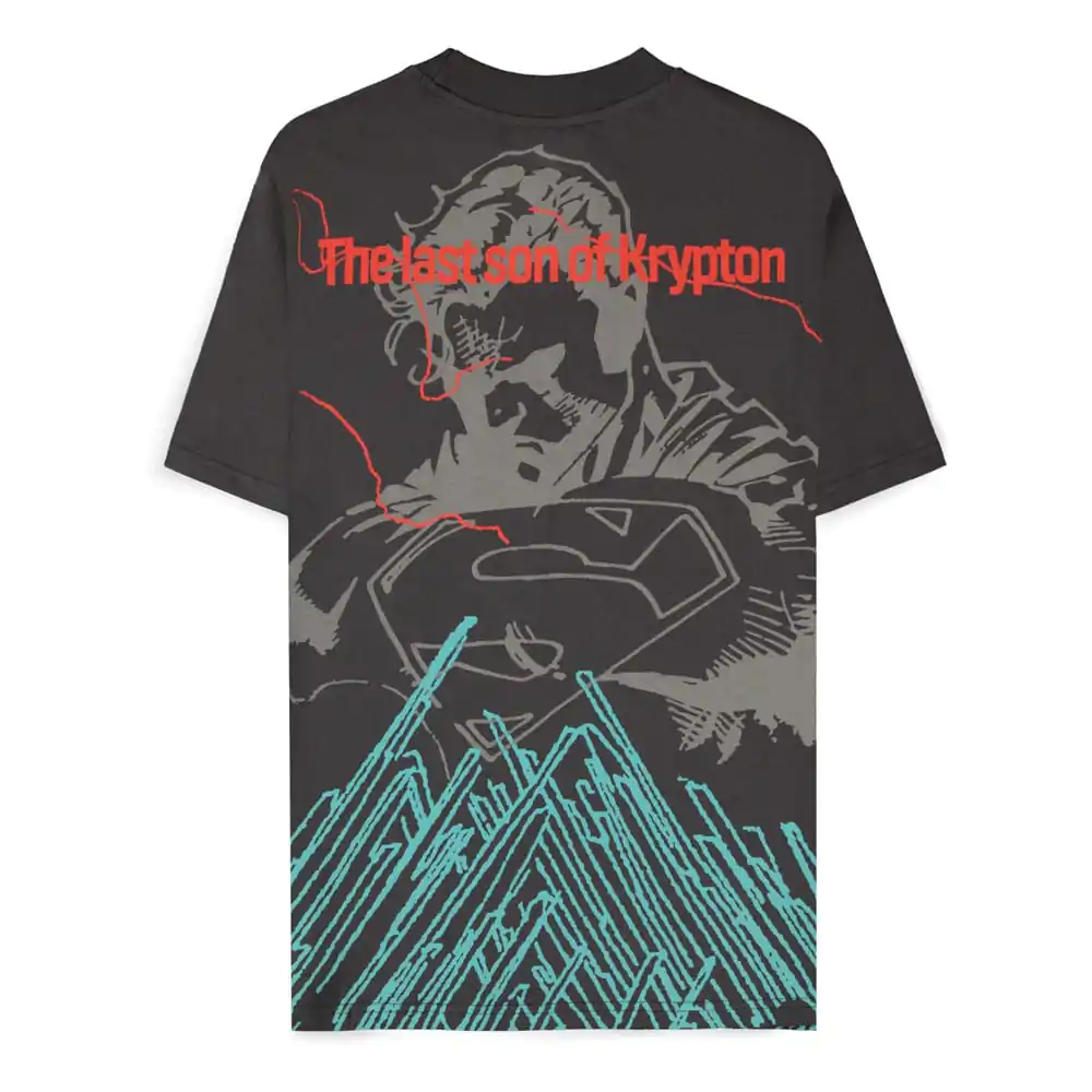DC Comics T-Shirt Superman Dark Grey son of Krypton Produktfoto