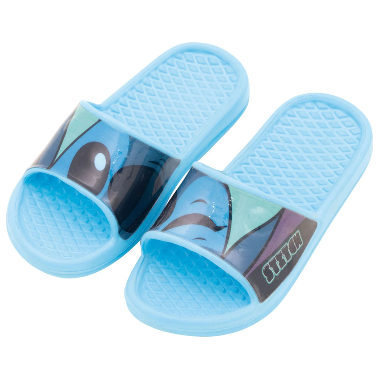 Stitch Wink Blau Kinder Hausschuhe Produktfoto