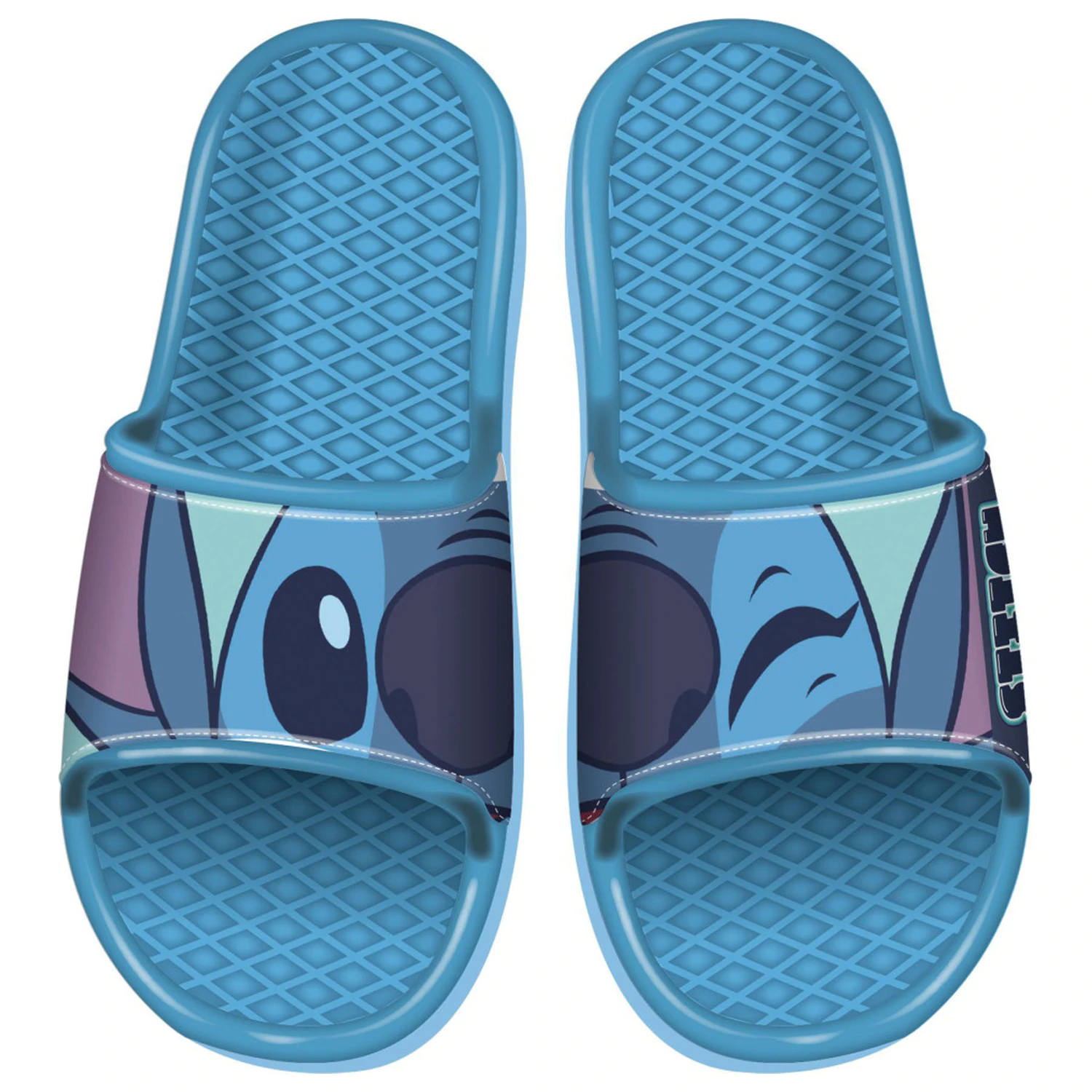 Stitch Wink Blau Kinder Hausschuhe Produktfoto