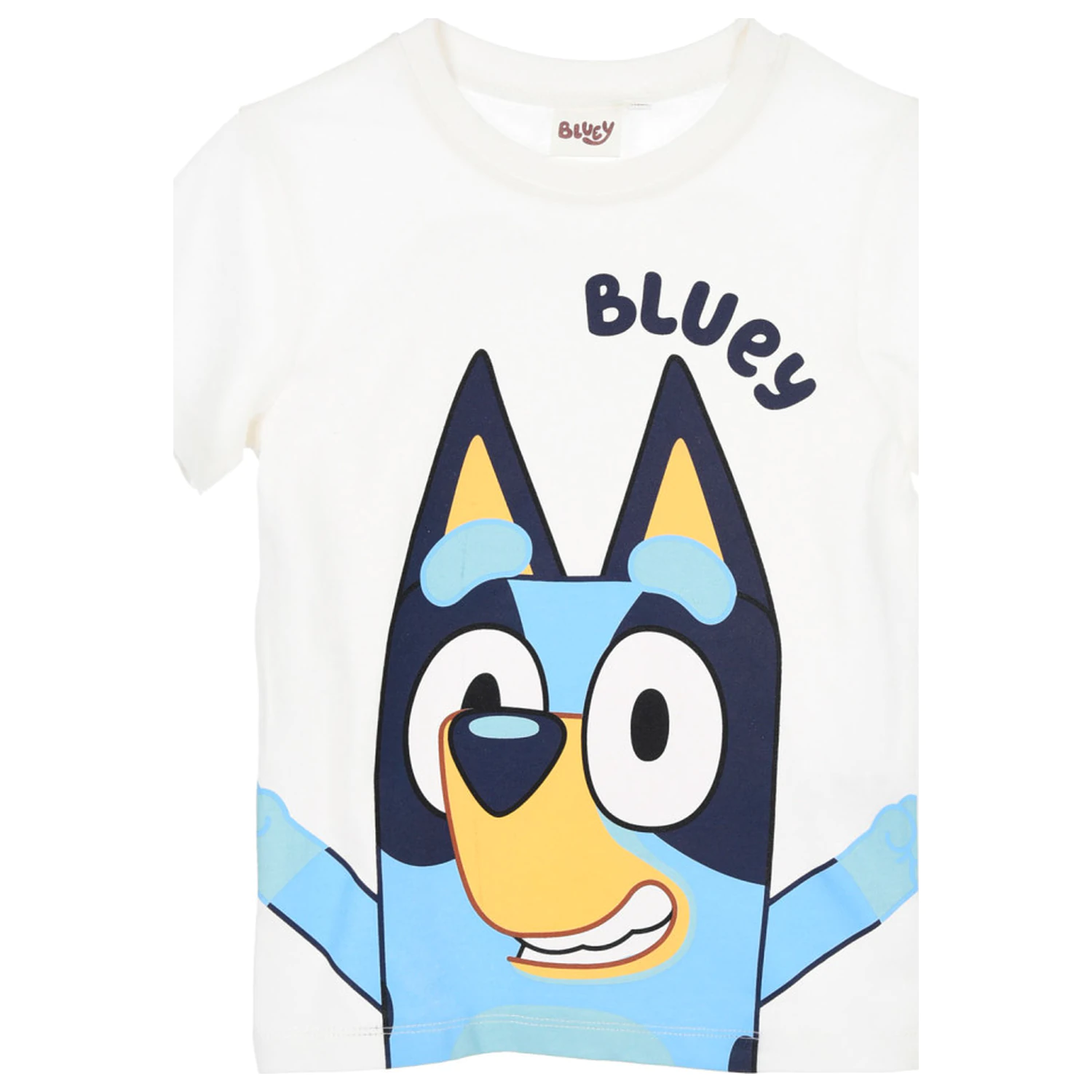 Bluey Weißes Kinder Kurzarm T-Shirt, Top Produktfoto