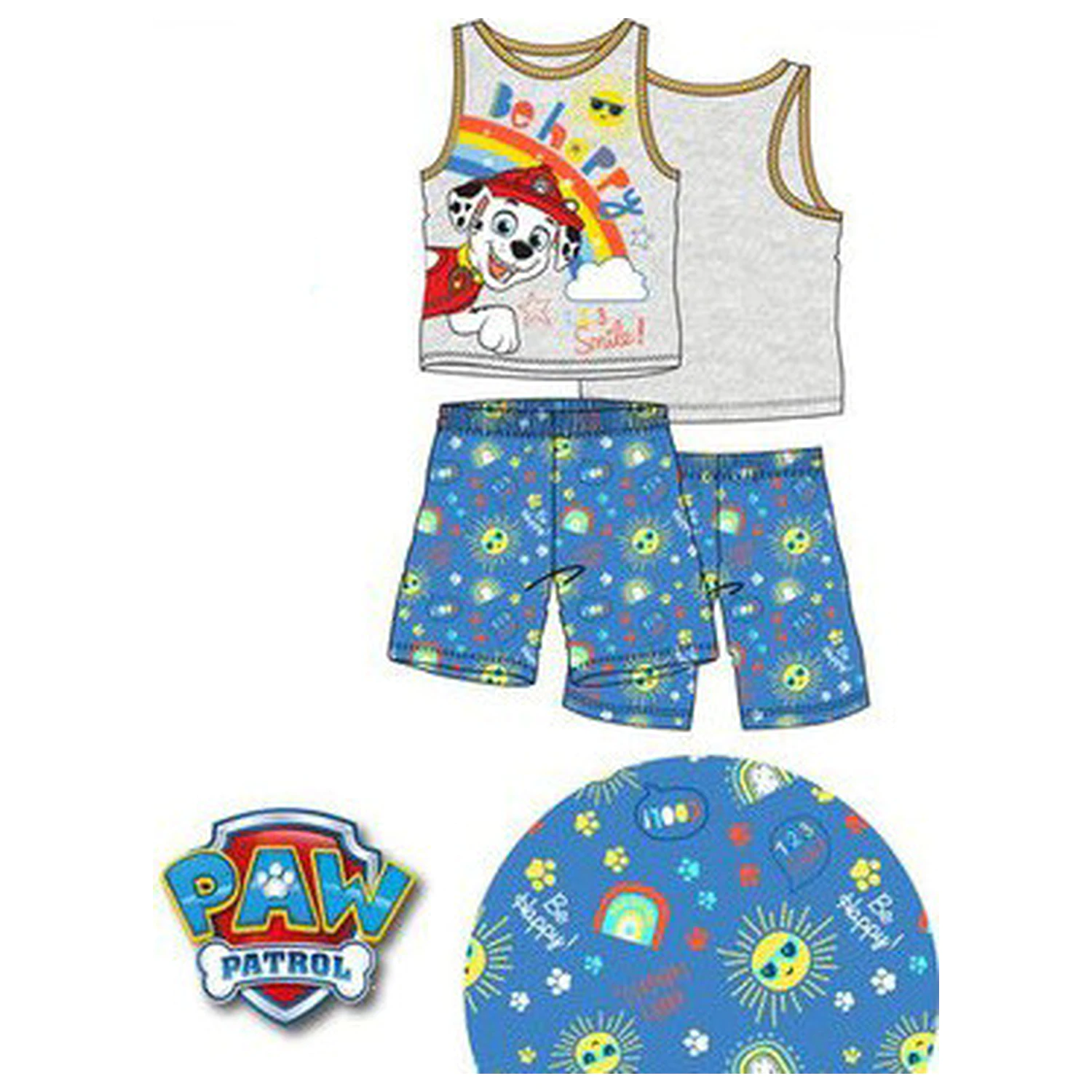 PAW Patrol Smile Kinder kurze Pyjamas Produktfoto
