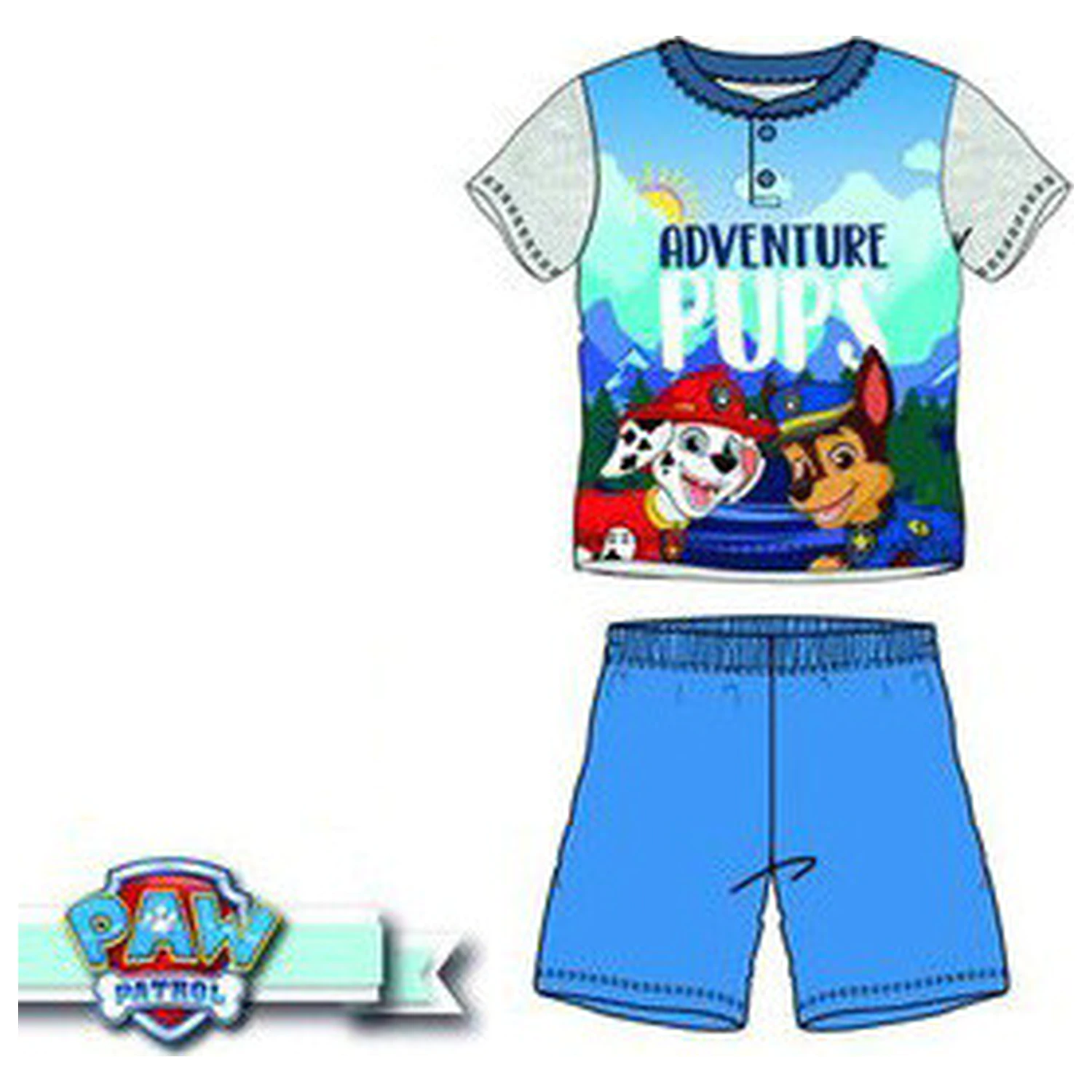 Paw Patrol Adventure Pups Kinder kurzer Pyjama Produktfoto