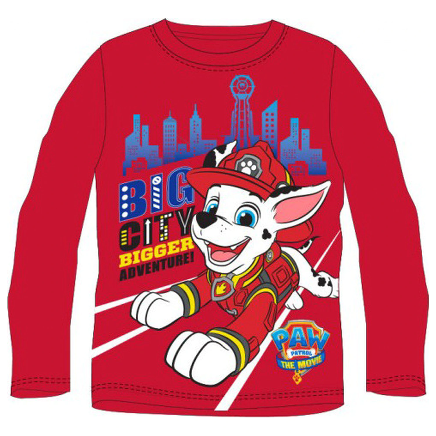 Paw Patrol The Movie Big City Red Kinder Langarm T-Shirt, Oberteil Produktfoto