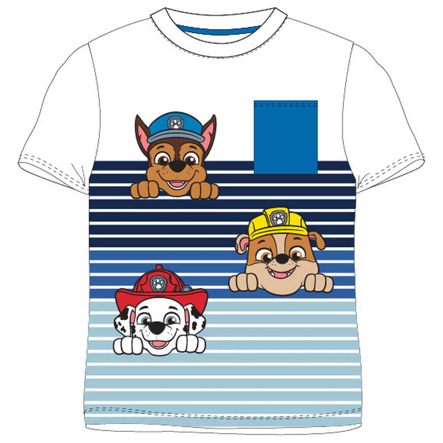 Paw Patrol Stripes Kinder kurzärmeliges T-Shirt, Oberteil Produktfoto