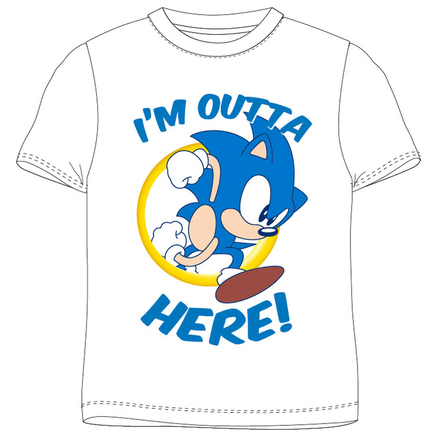 Sonic Here kurzärmeliges T-Shirt, Oberteil Produktfoto