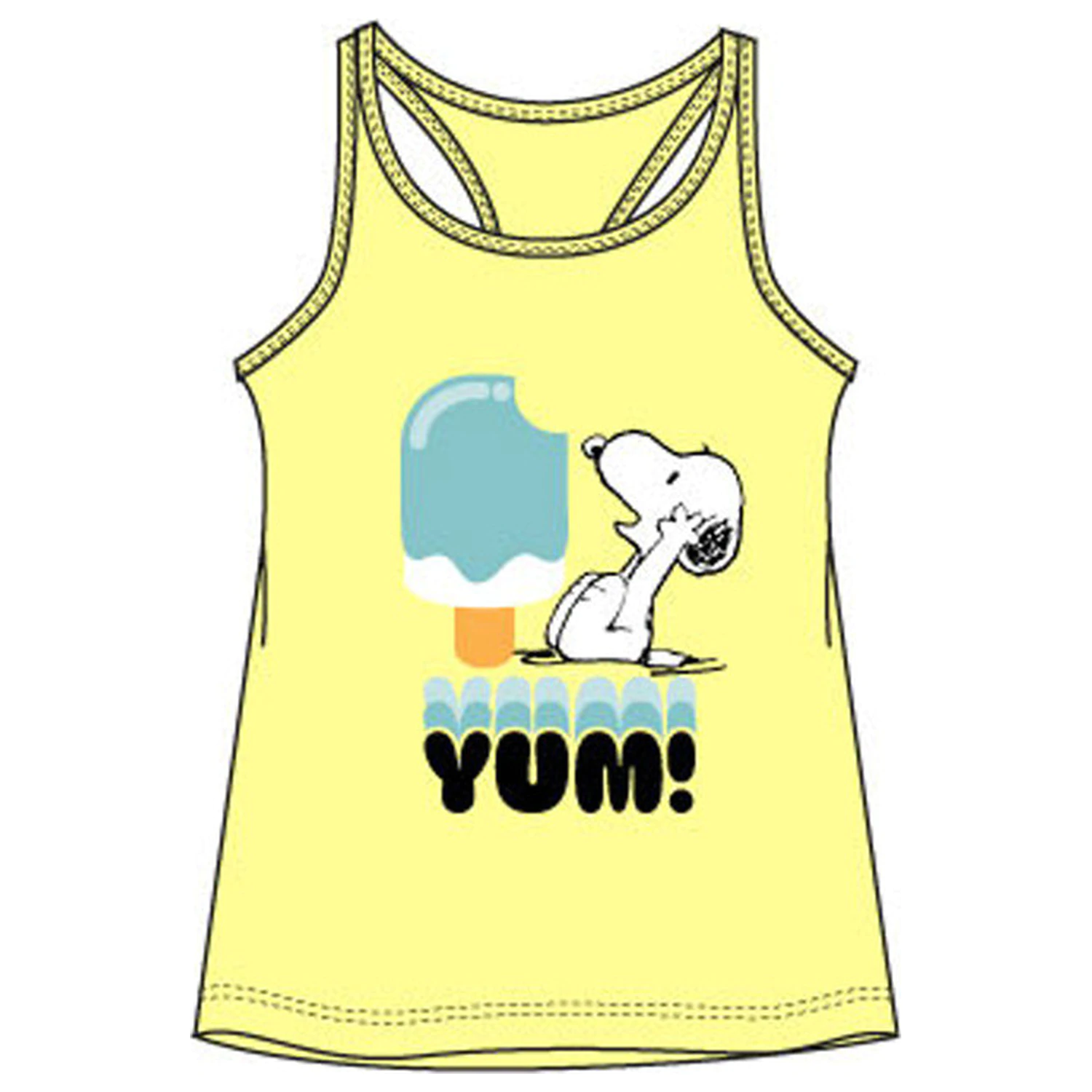Snoopy Yum Kinder kurzärmeliges T-Shirt, Oberteil Produktfoto
