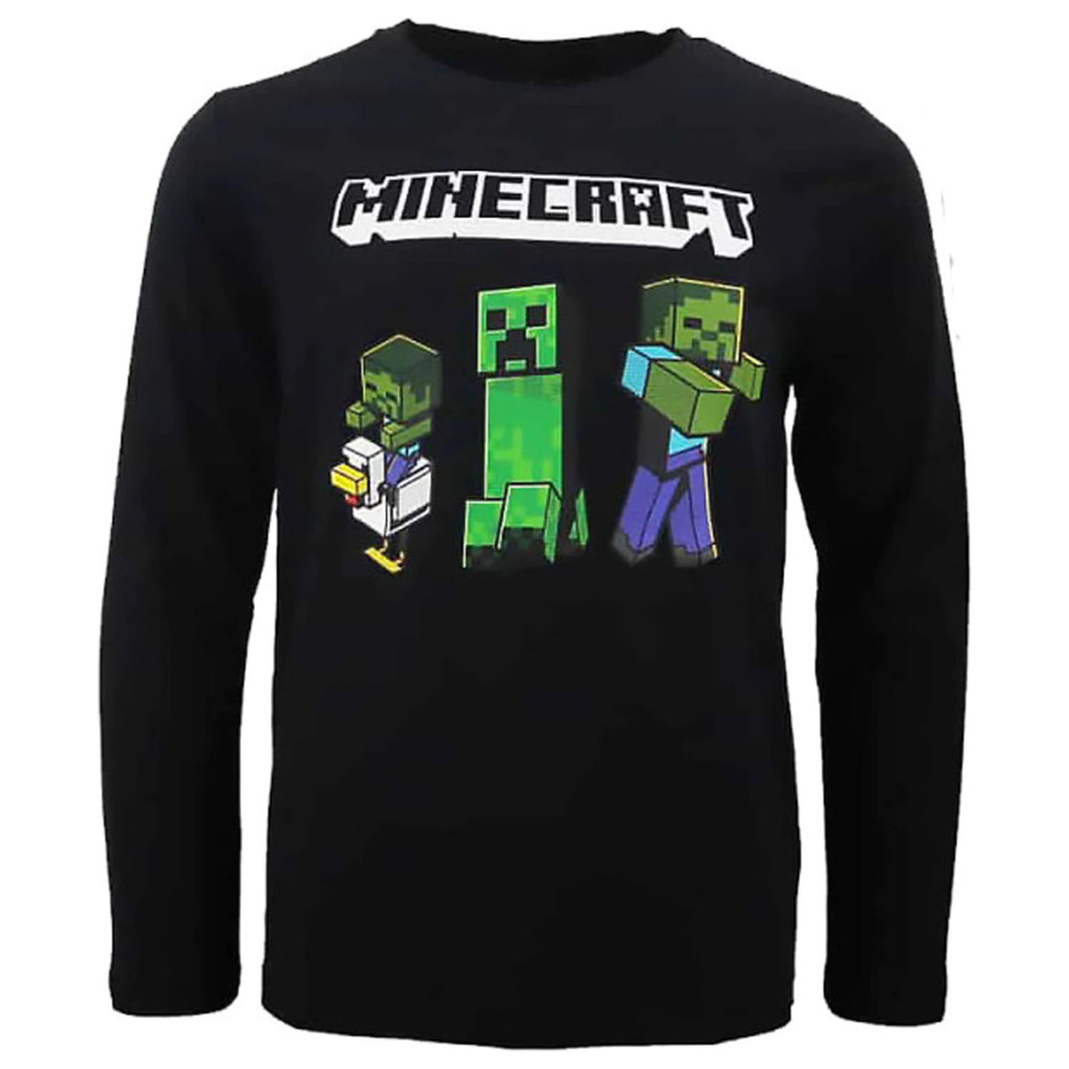 Minecraft Dark Trio Kinder Langarm T-Shirt, Oberteil Produktfoto