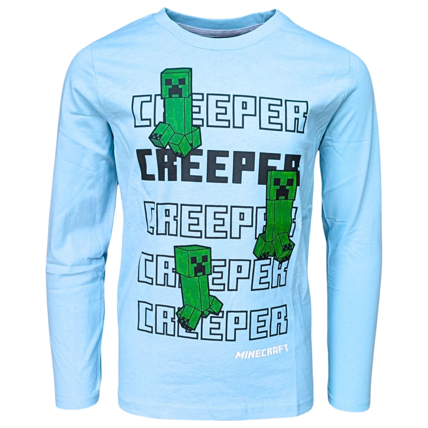 Minecraft Creeper Kinder Langarm T-Shirt Top Produktfoto