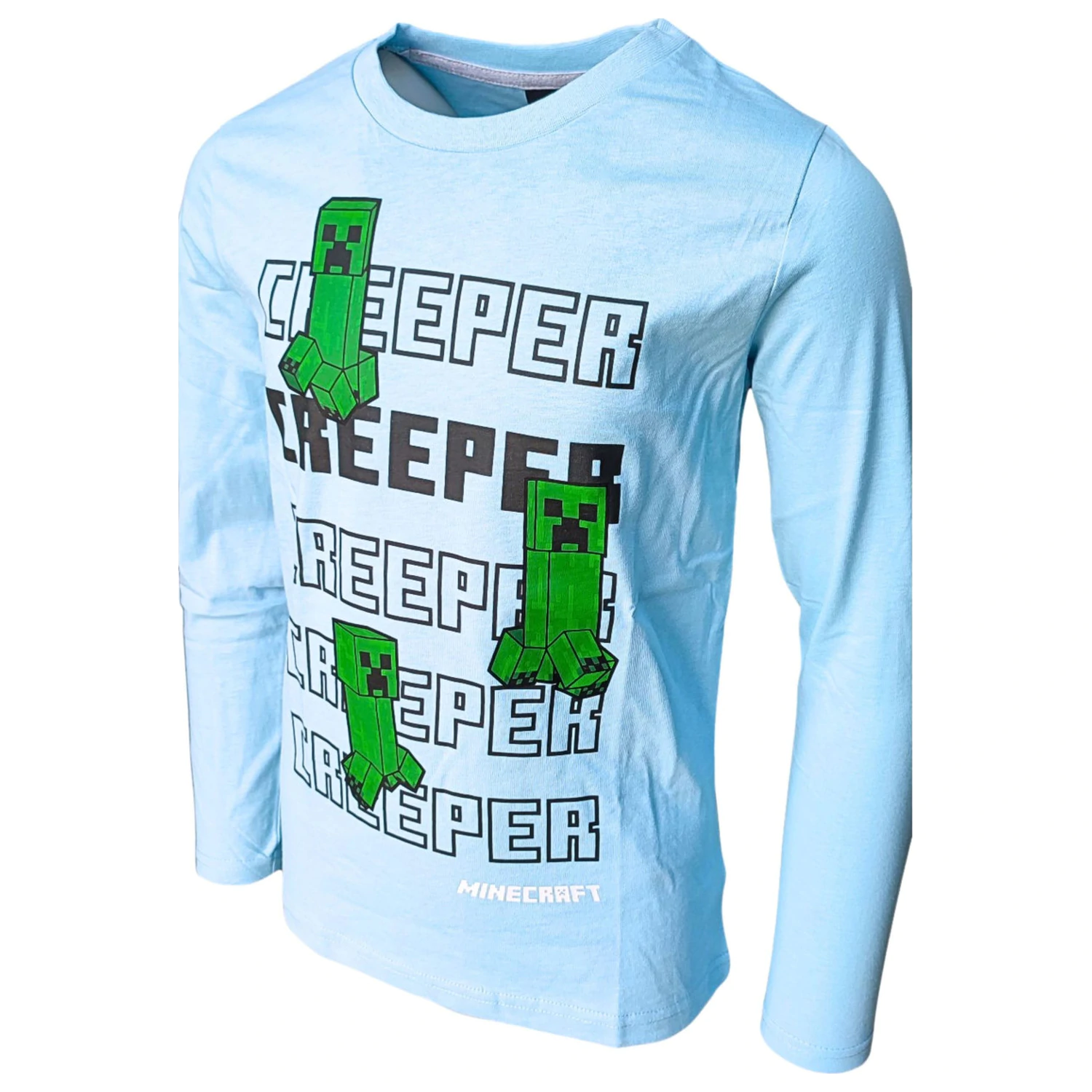 Minecraft Creeper Kinder Langarm T-Shirt Top Produktfoto