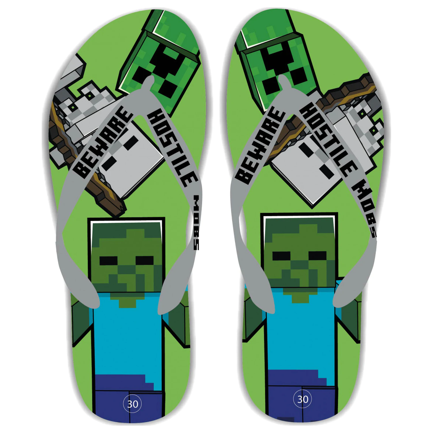 Minecraft Beware Kids Hausschuhe, Flip-Flops Produktfoto