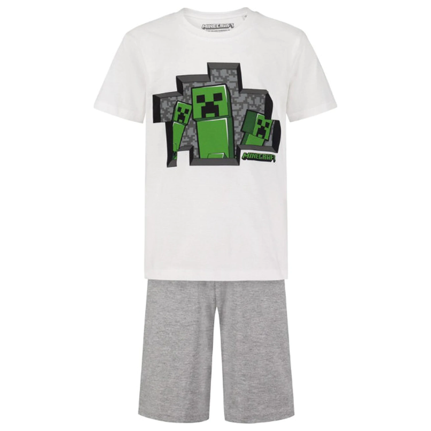 Minecraft Tunnel Trouble Kinder kurzer Pyjama Produktfoto