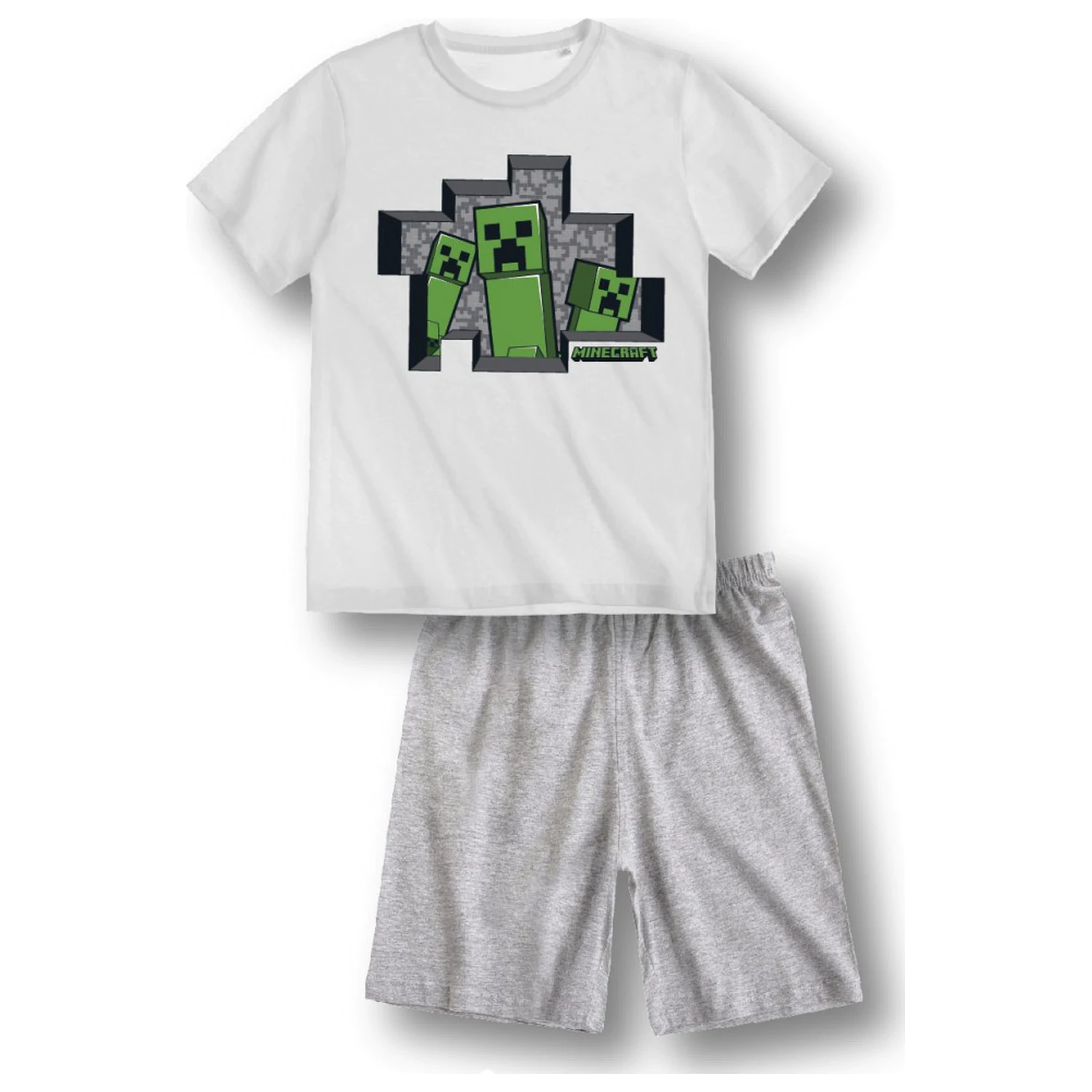 Minecraft Tunnel Trouble Kinder kurzer Pyjama Produktfoto