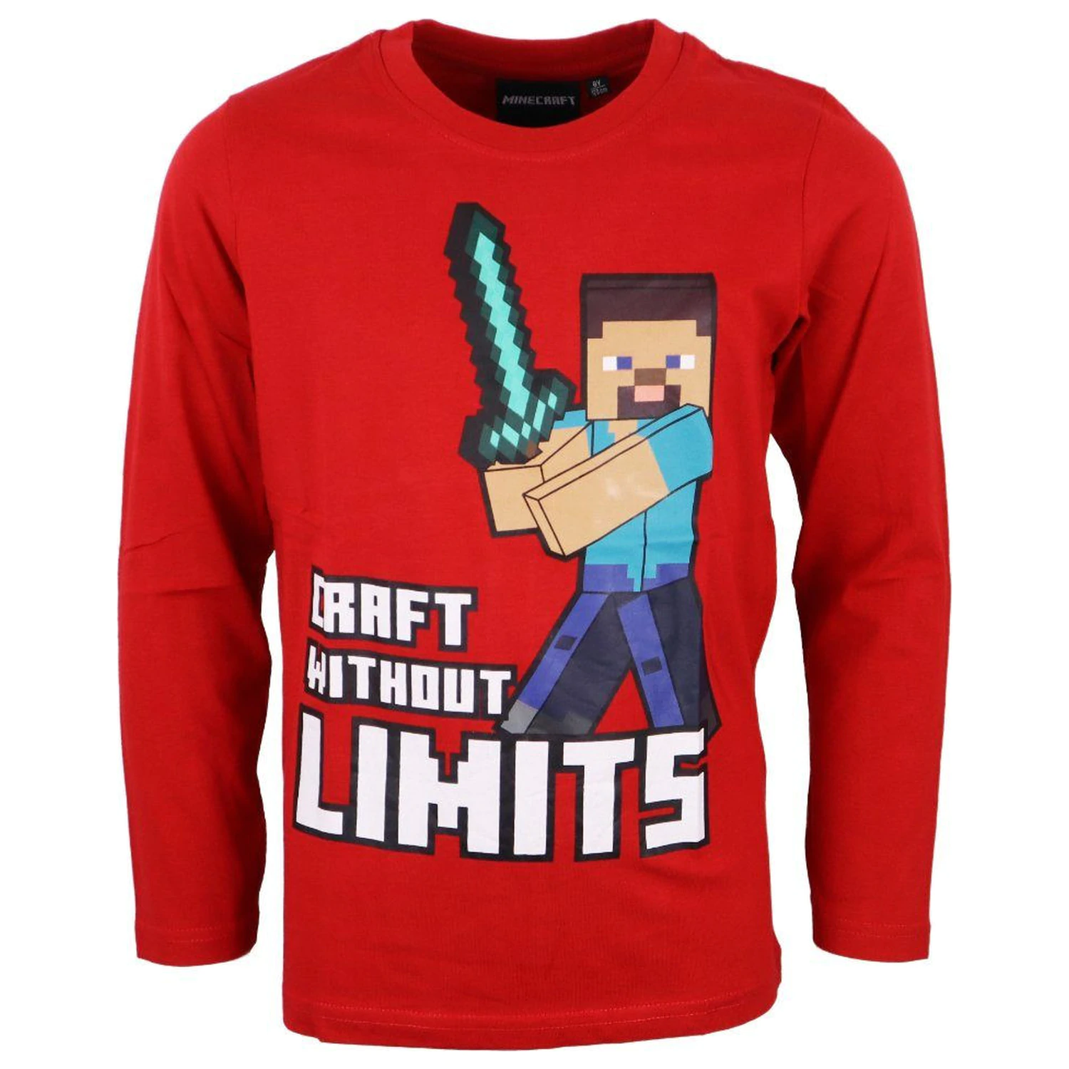 Minecraft Without Limits Kinder Langärmeliges T-Shirt, Oberteil Produktfoto