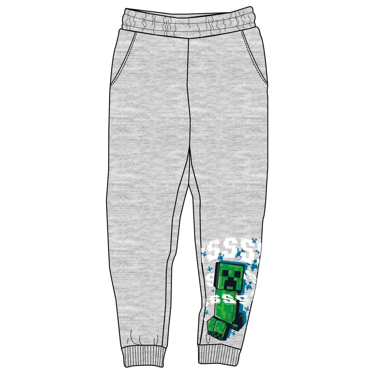 Minecraft Grey Kinder lange Hose, Jogginghose Produktfoto