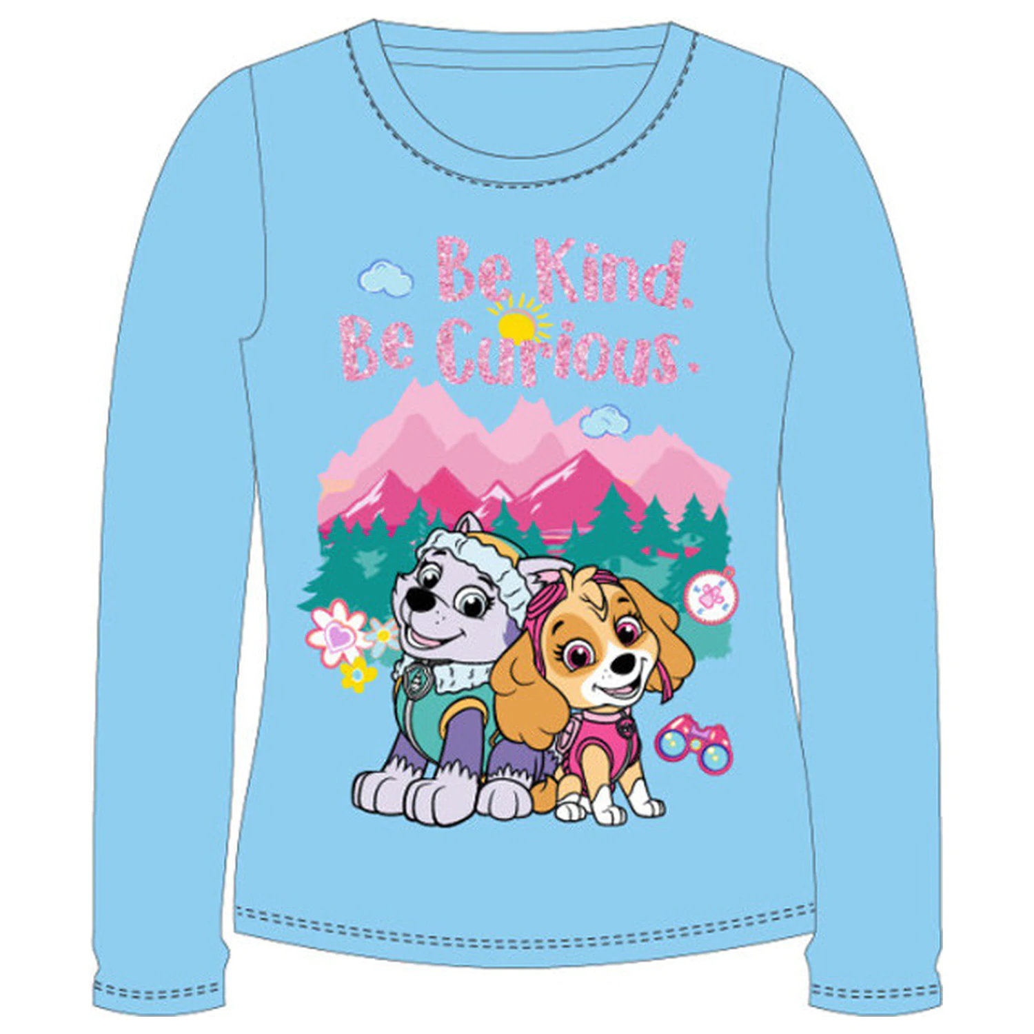 Paw Patrol Be Kind Blue Kinder Langarm T-shirt, Oberteil Produktfoto