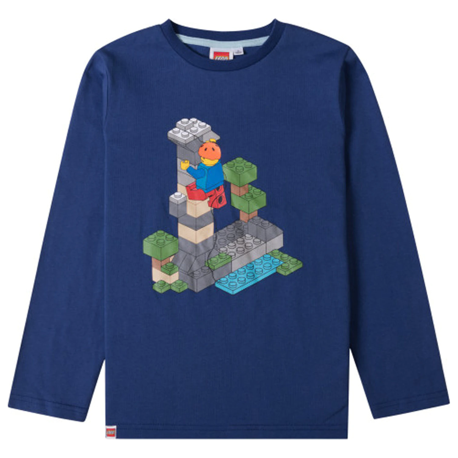 Lego Block Dark Blue Langarm T-Shirt, Oberteil für Kinder Produktfoto