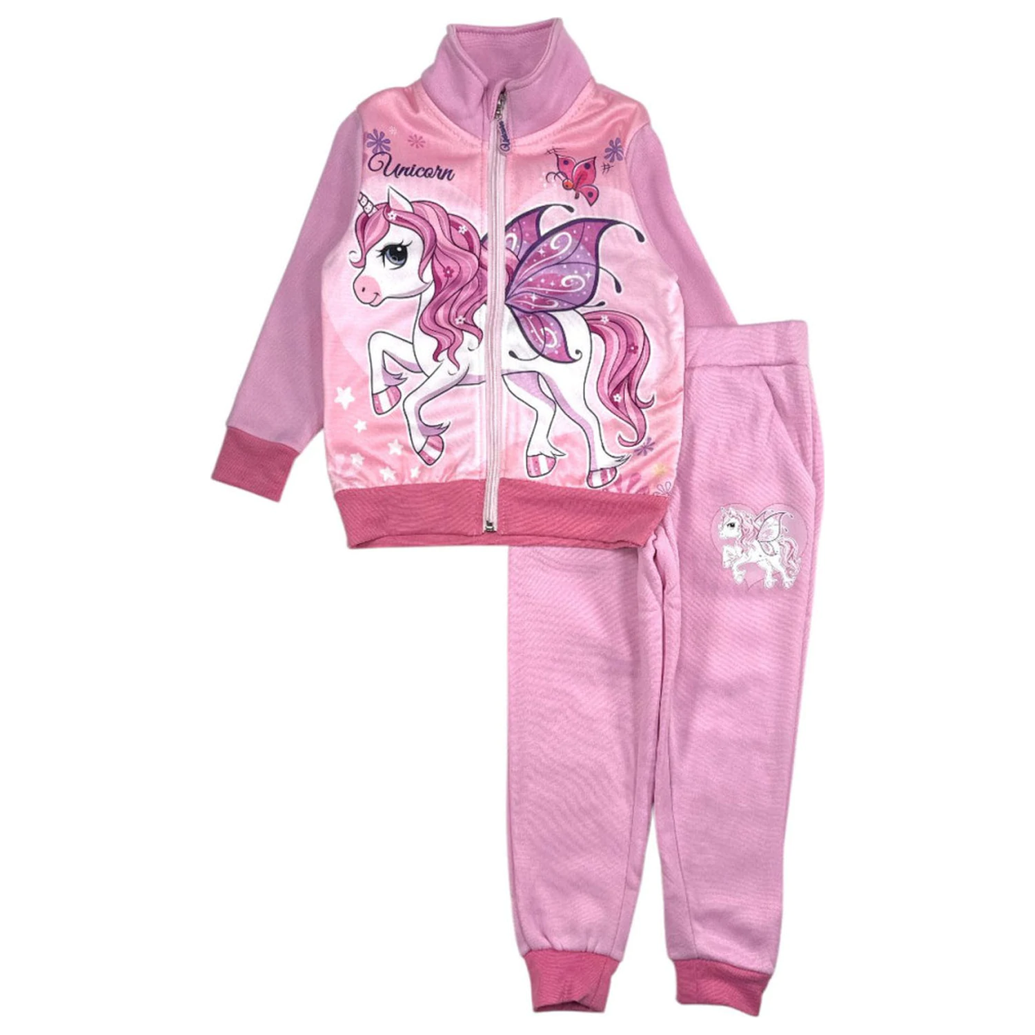 Unicorn Pink Kinder Trainingsanzug Set Produktfoto