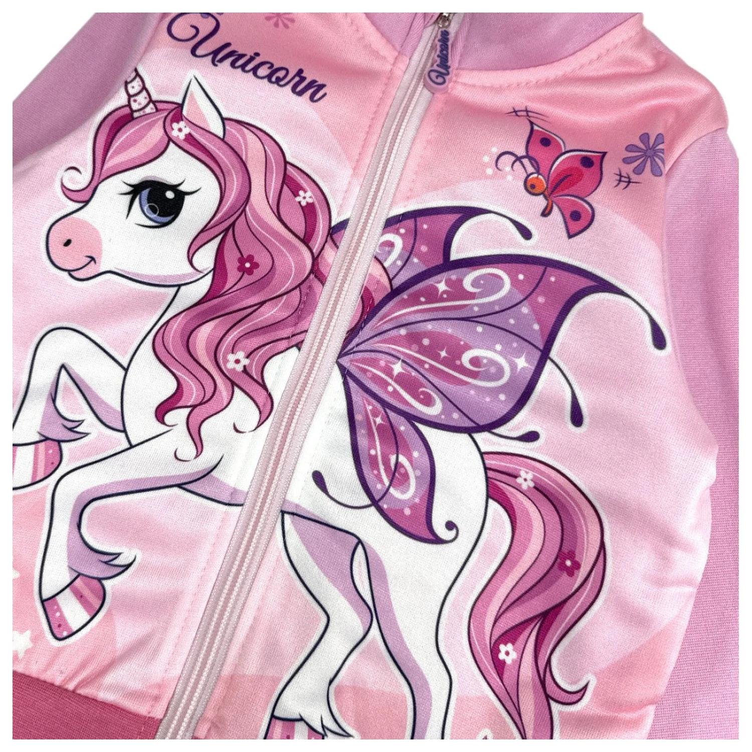 Unicorn Pink Kinder Trainingsanzug Set Produktfoto
