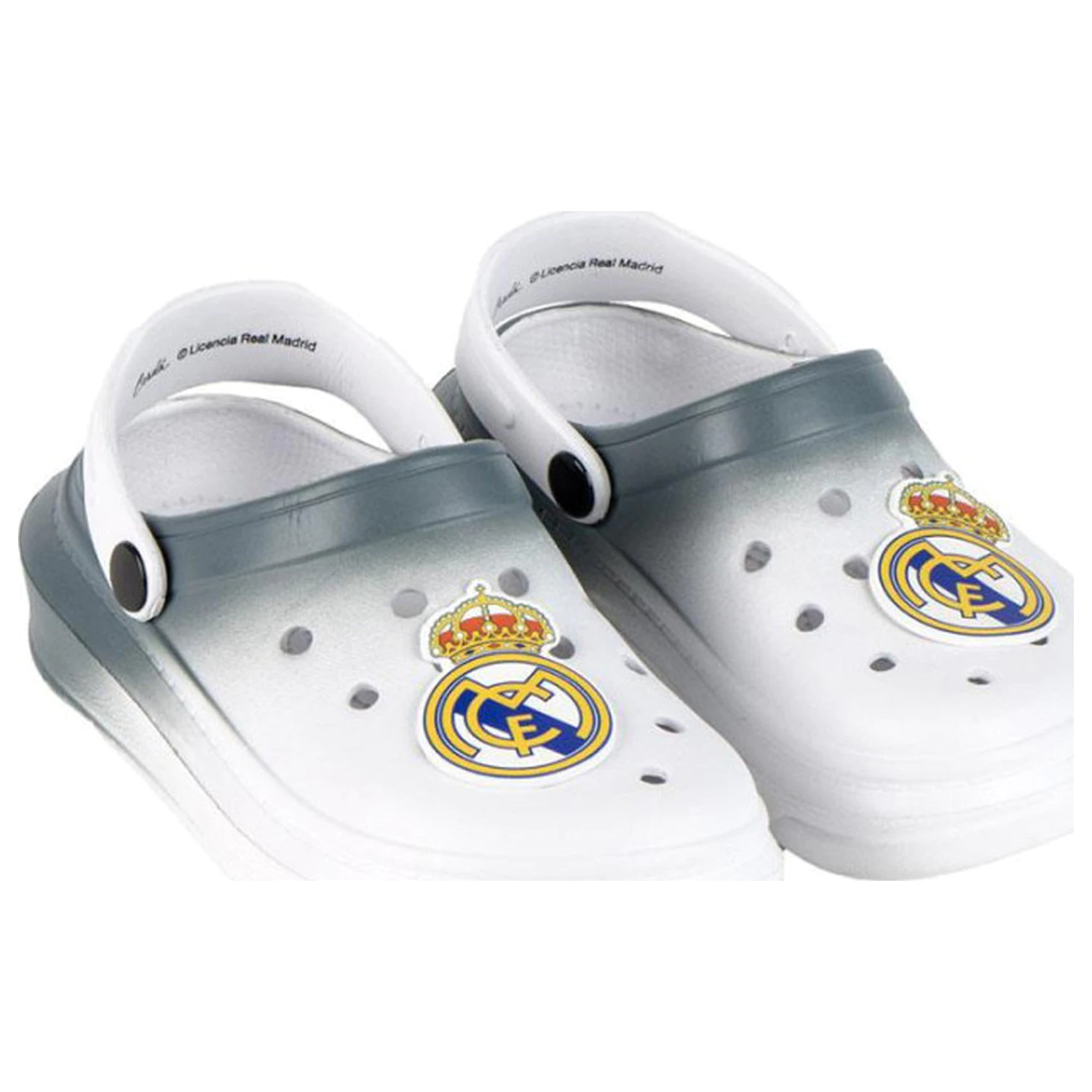 Real Madrid Wappen Weiß Kinder Pantoffeln, Clog Produktfoto