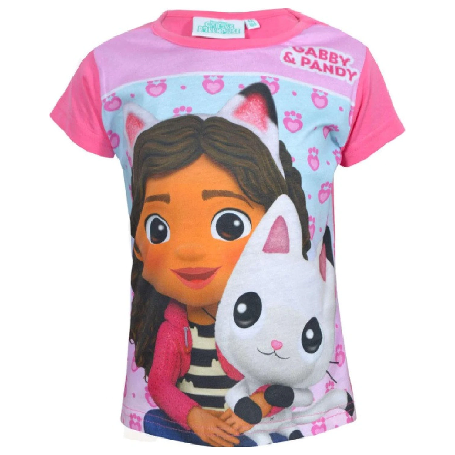 Gabby's Dollhouse Pandy Pink Kinder Kurzarm T-Shirt Oberteil Produktfoto