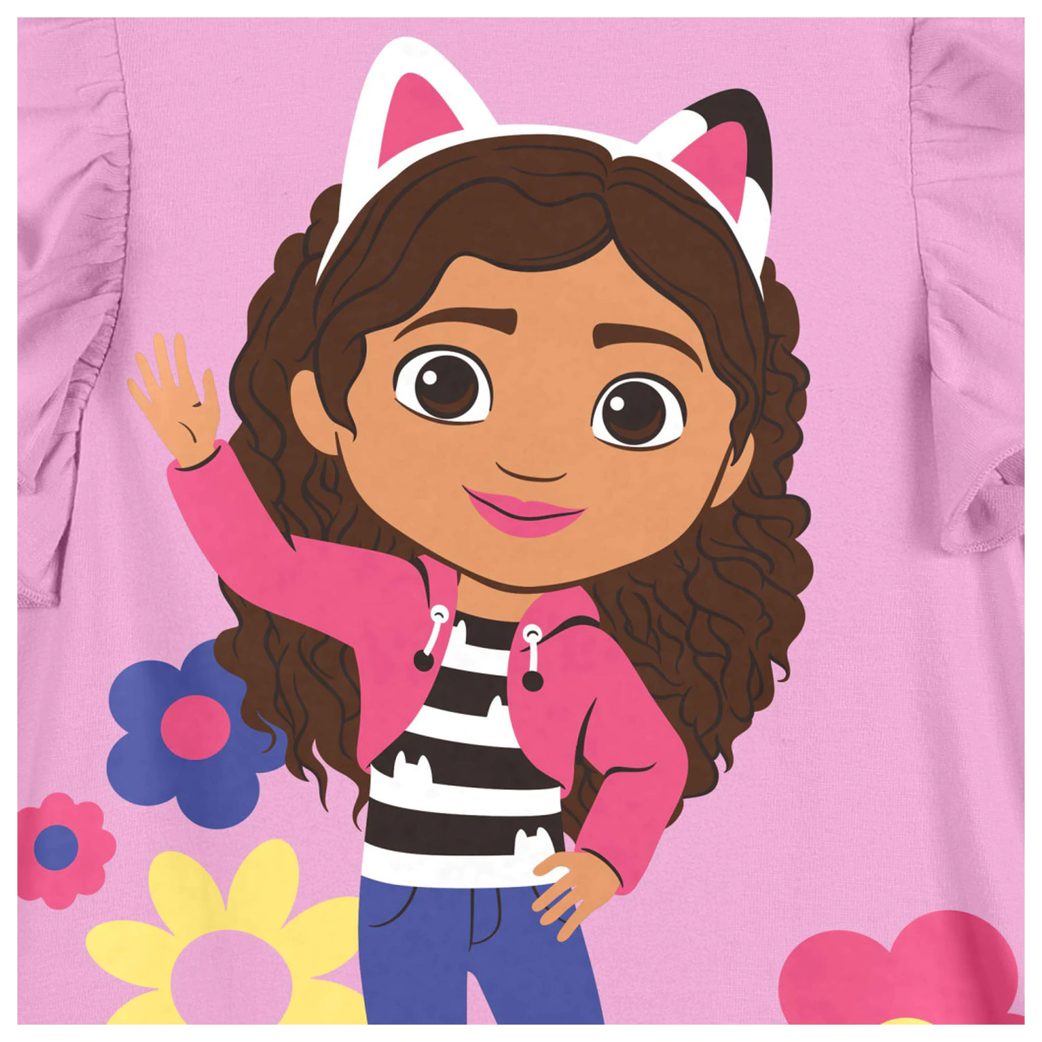 Gabi's Dollhouse Flowers Kinder Kurzarm T-Shirt, Oberteil Produktfoto