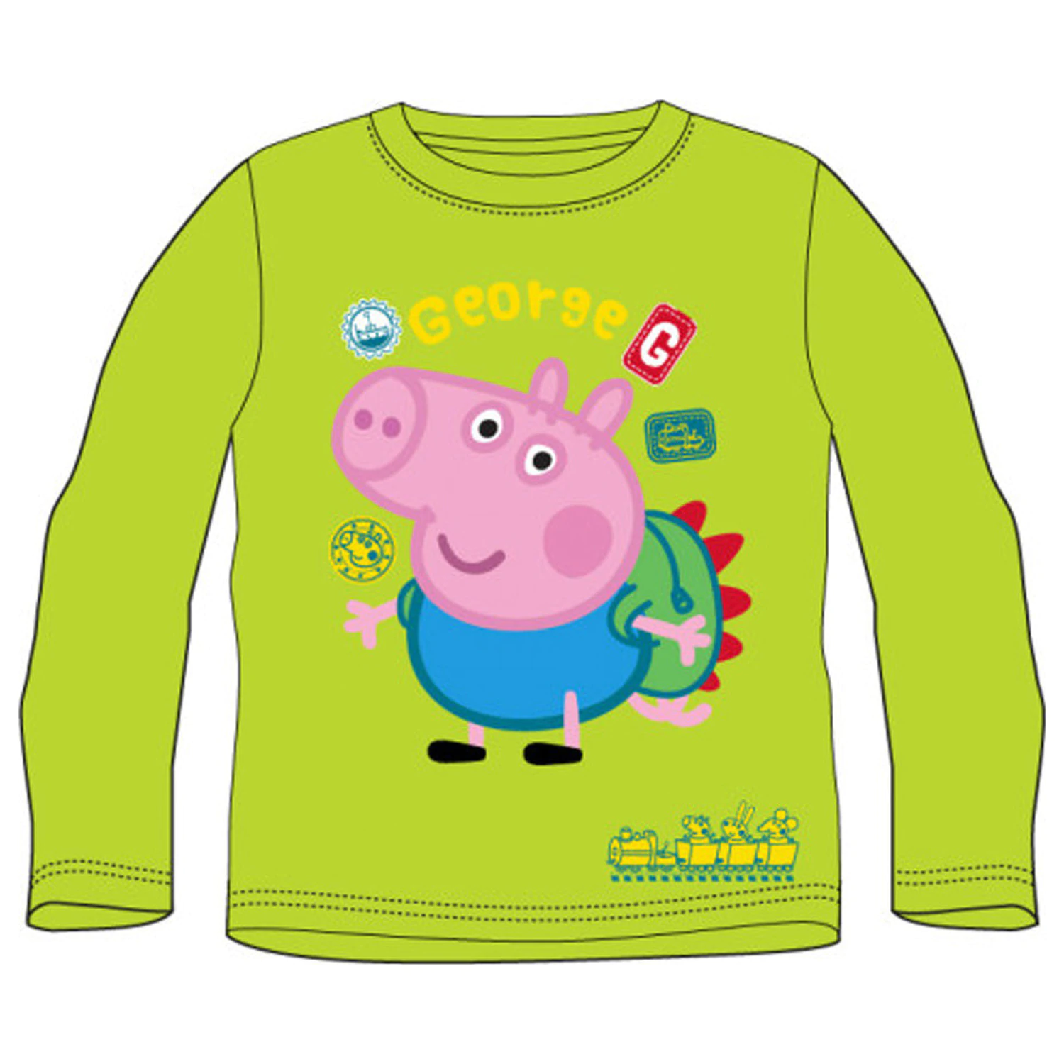 Peppa Pig George Travel Kinder Langarm T-Shirt Oberteil Produktfoto