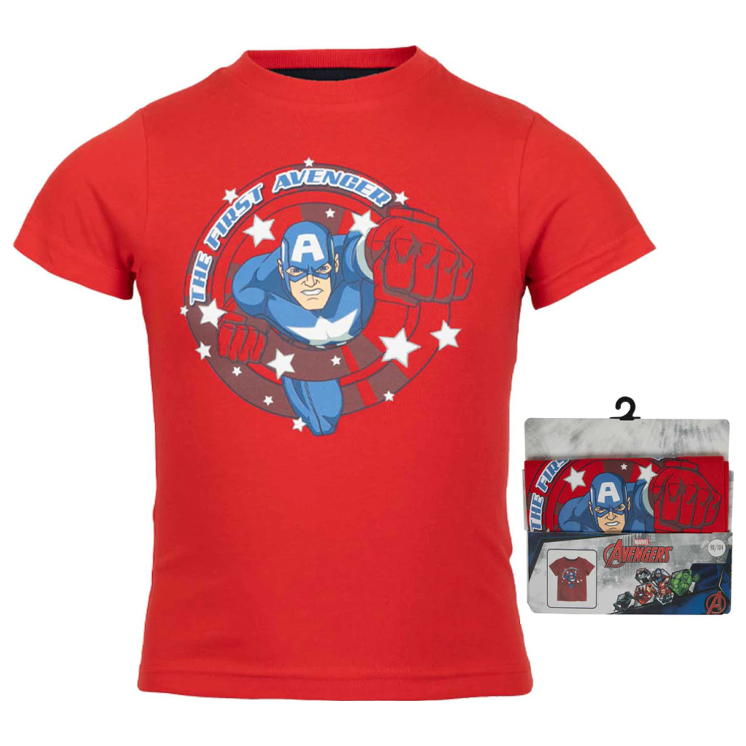 Avengers Captain Kids Kurzarm T-Shirt Oberteil Produktfoto