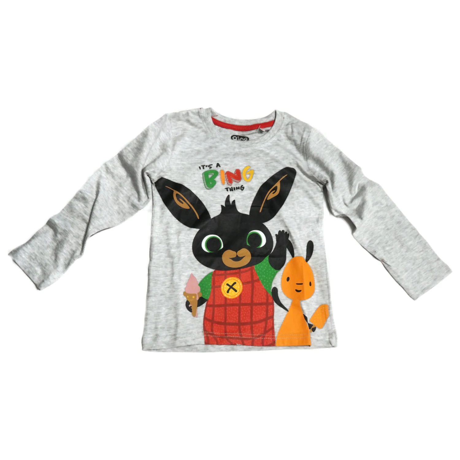 Bing Thing Grau Kinder Langarm T-Shirt Produktfoto