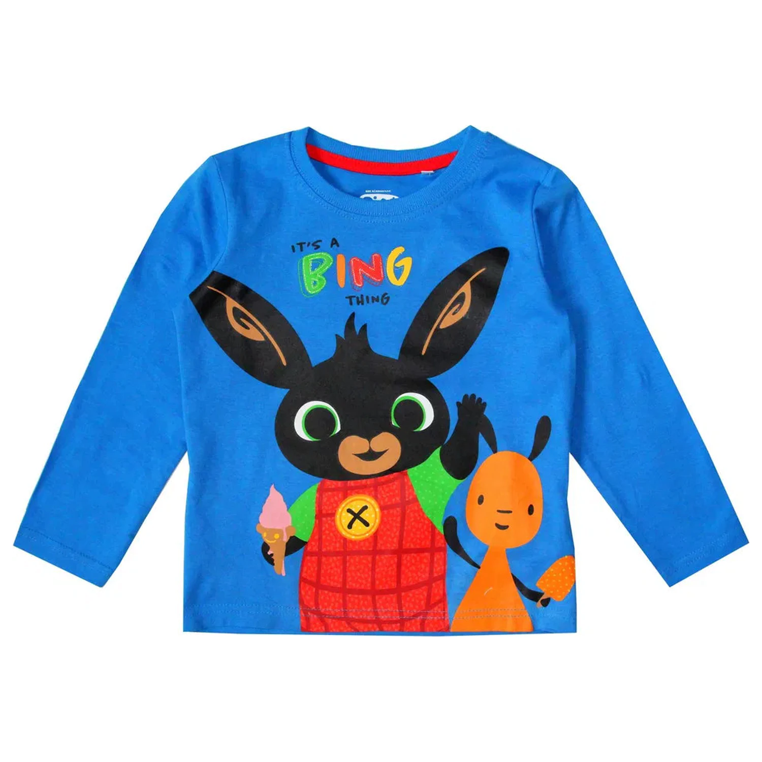 Bing Thing Blue Kinder Langarm-T-Shirt Produktfoto