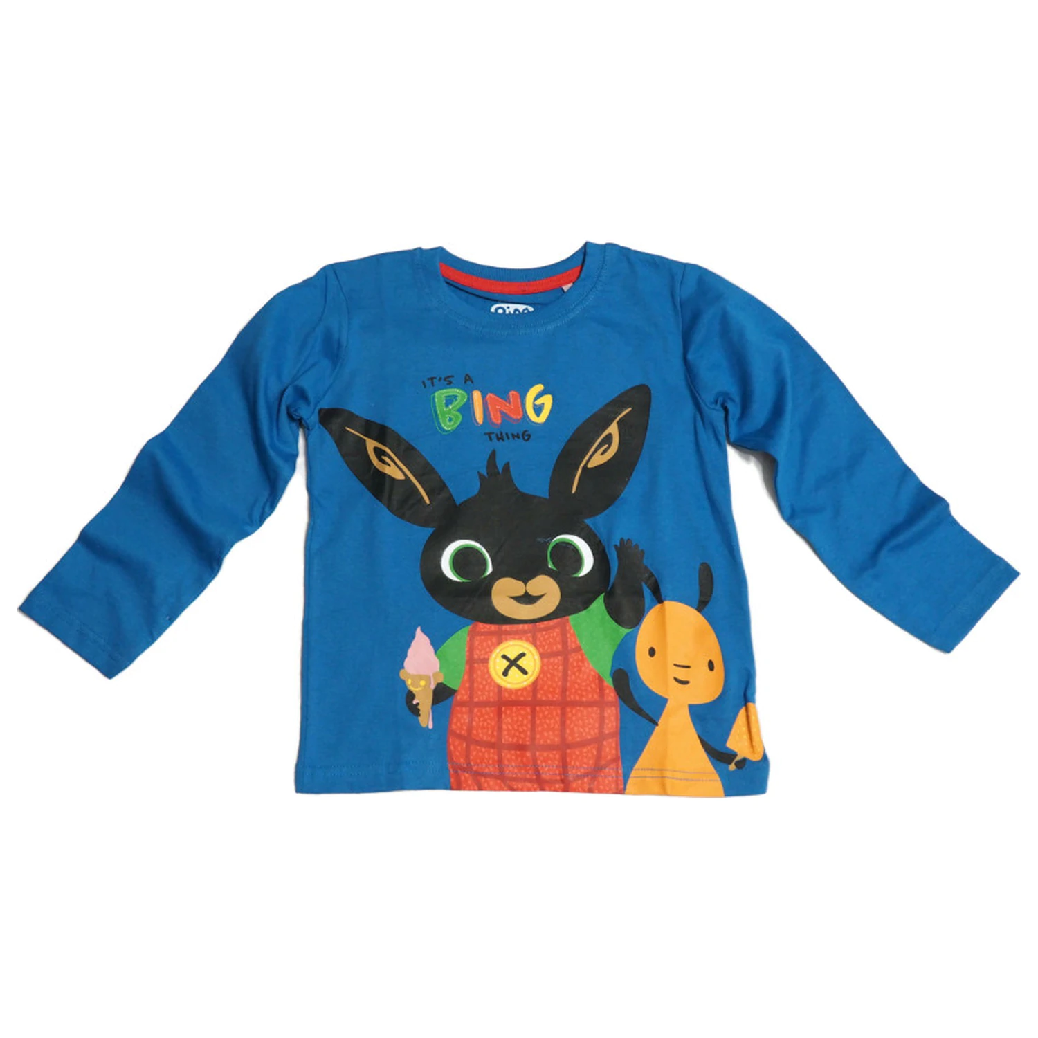 Bing Thing Blue Kinder Langarm-T-Shirt Produktfoto