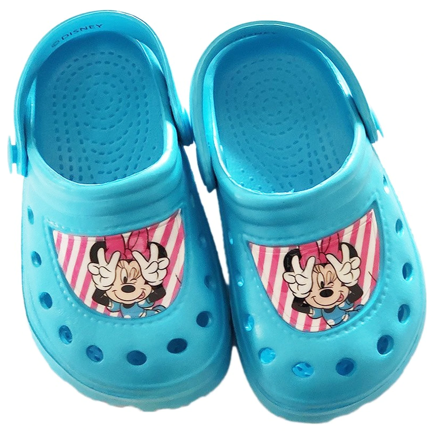 Disney Minnie Peek-a-Bow Blue Kinder Clog-Hausschuhe Produktfoto