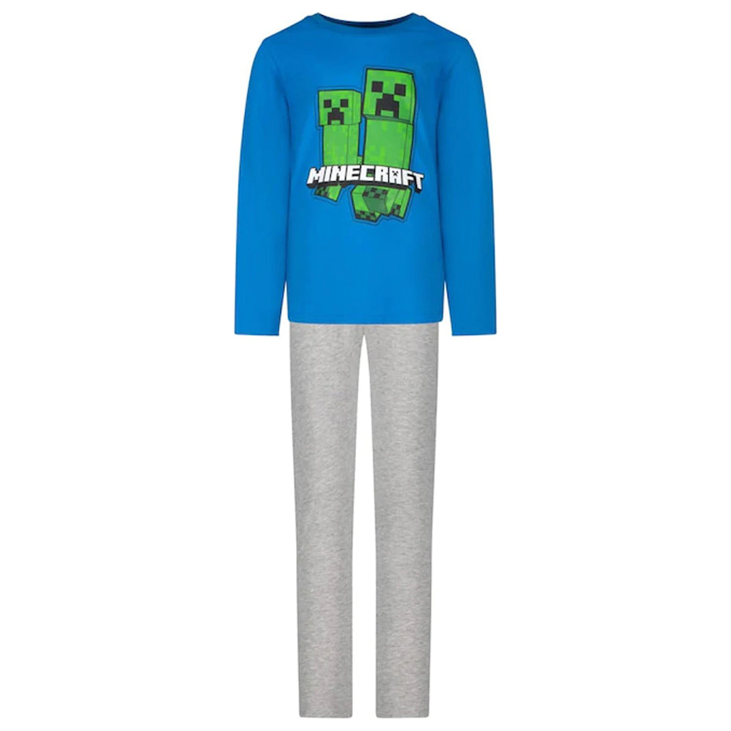 Minecraft TNT Blue Kinder Lang Pyjamas Produktfoto
