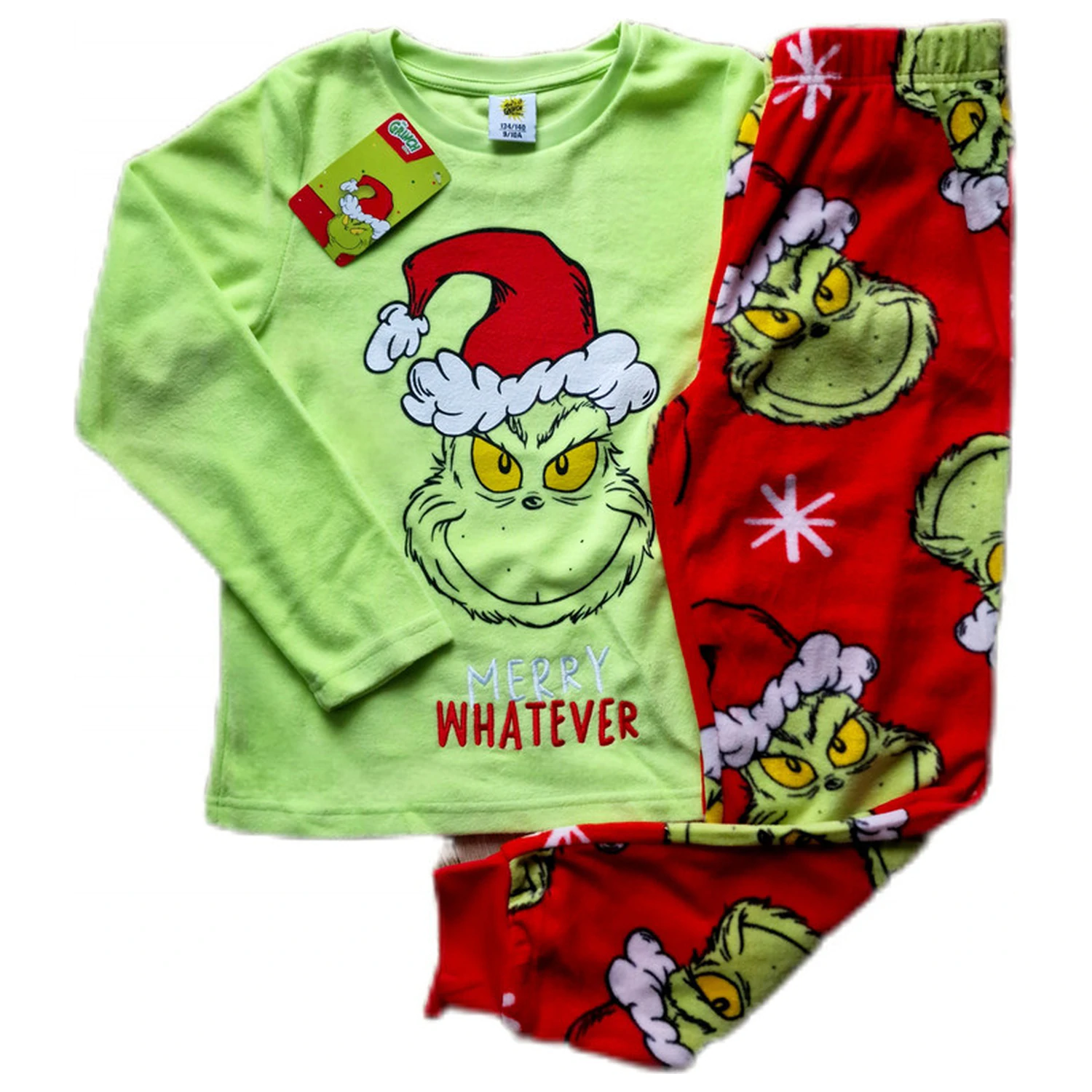 The Grinch Merry Whatever Kinder Lange Schlafanzüge Produktfoto