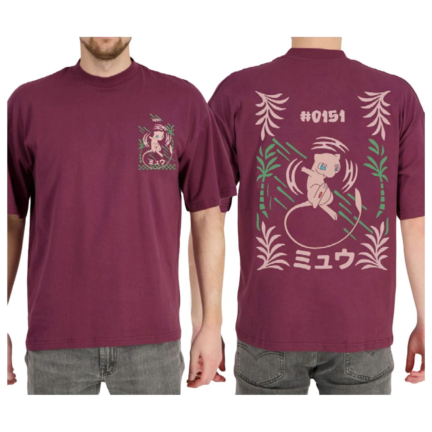 Pokémon T-Shirt Bordeaux Mew Produktfoto