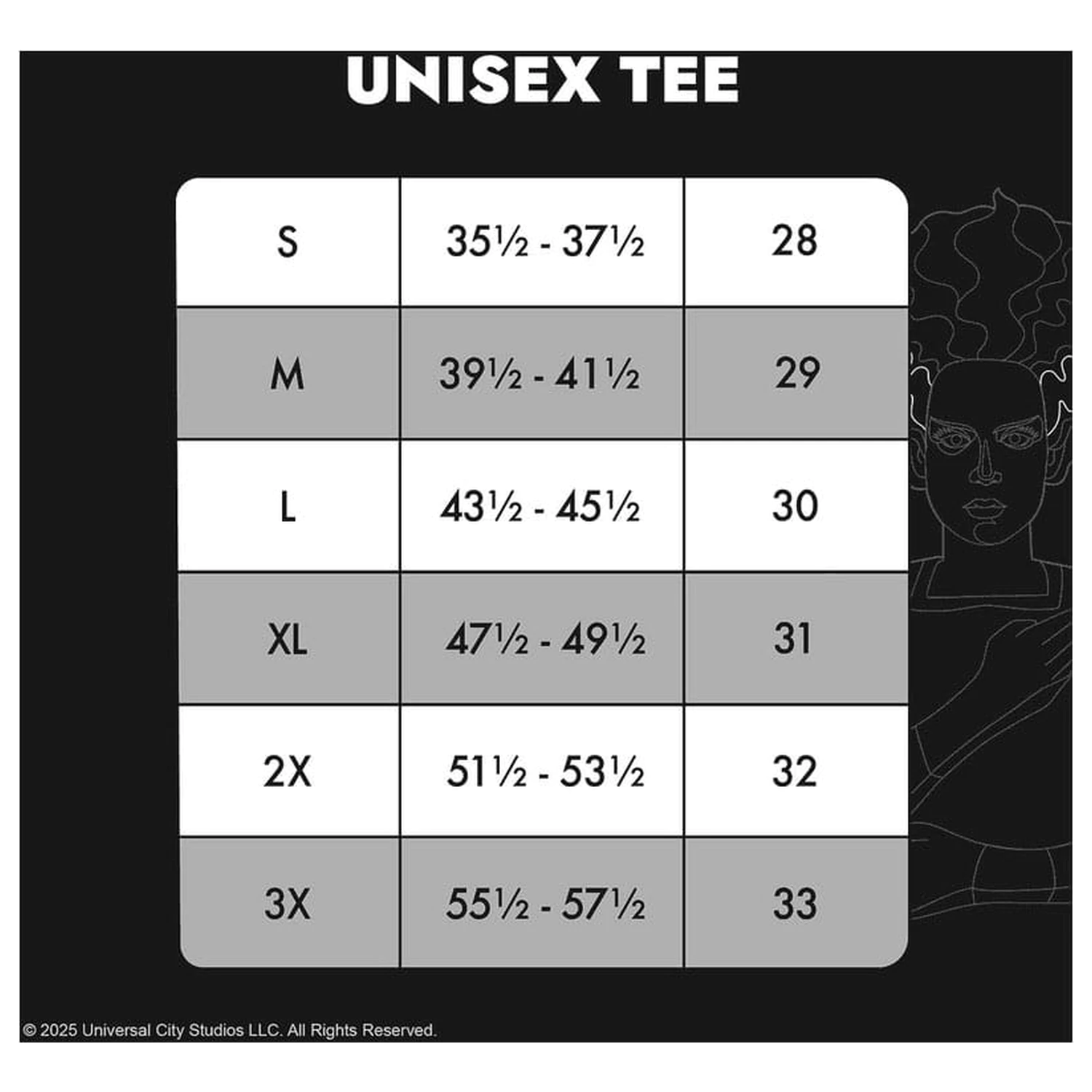 Universal Monsters by Loungefly T-Shirt T-Shirt Unisex Bride of Frankenstein Produktfoto