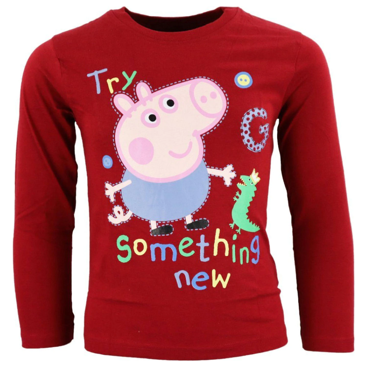 Peppa Pig Something New Red Kinder Langarm-T-Shirt Oberteil Produktfoto