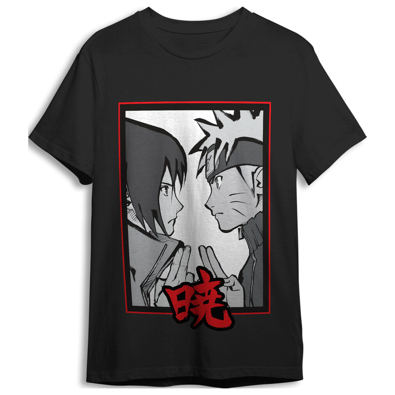 Naruto Shippuden Face to Face erwachsenes T-Shirt Produktfoto