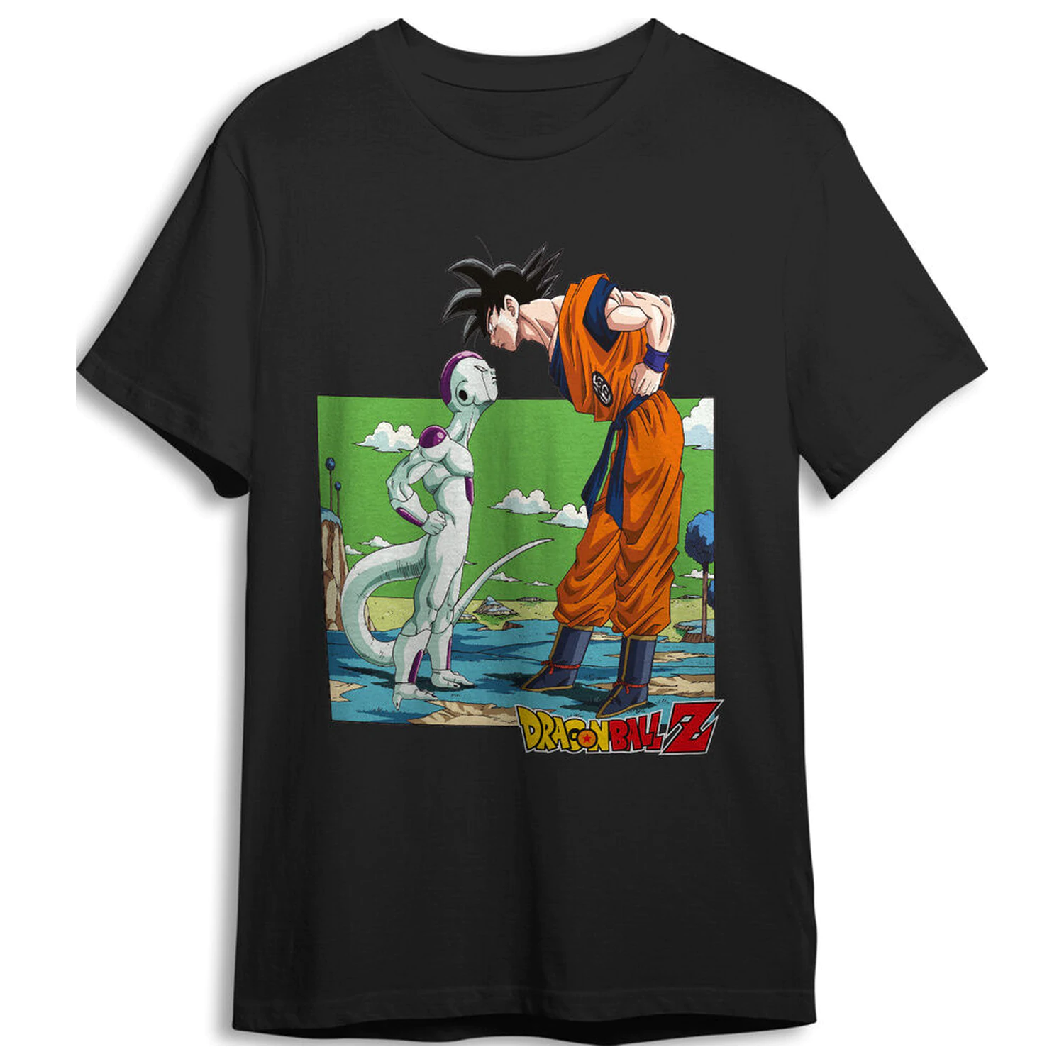Dragon Ball Z Goku vs Frieza Erwachsenen T-Shirt Produktfoto