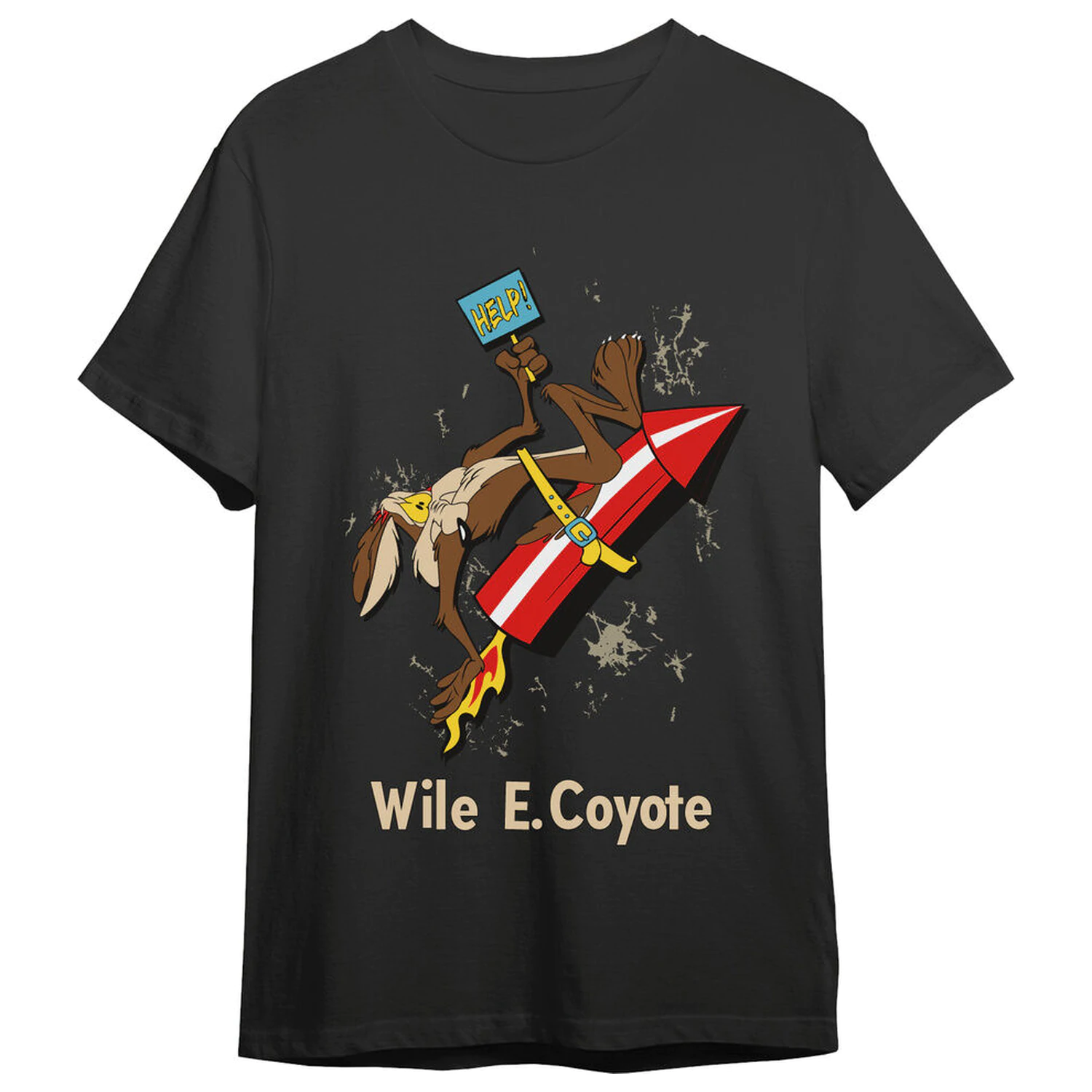 Looney Tunes Coyote Rocket Erwachsenen T-Shirt Produktfoto