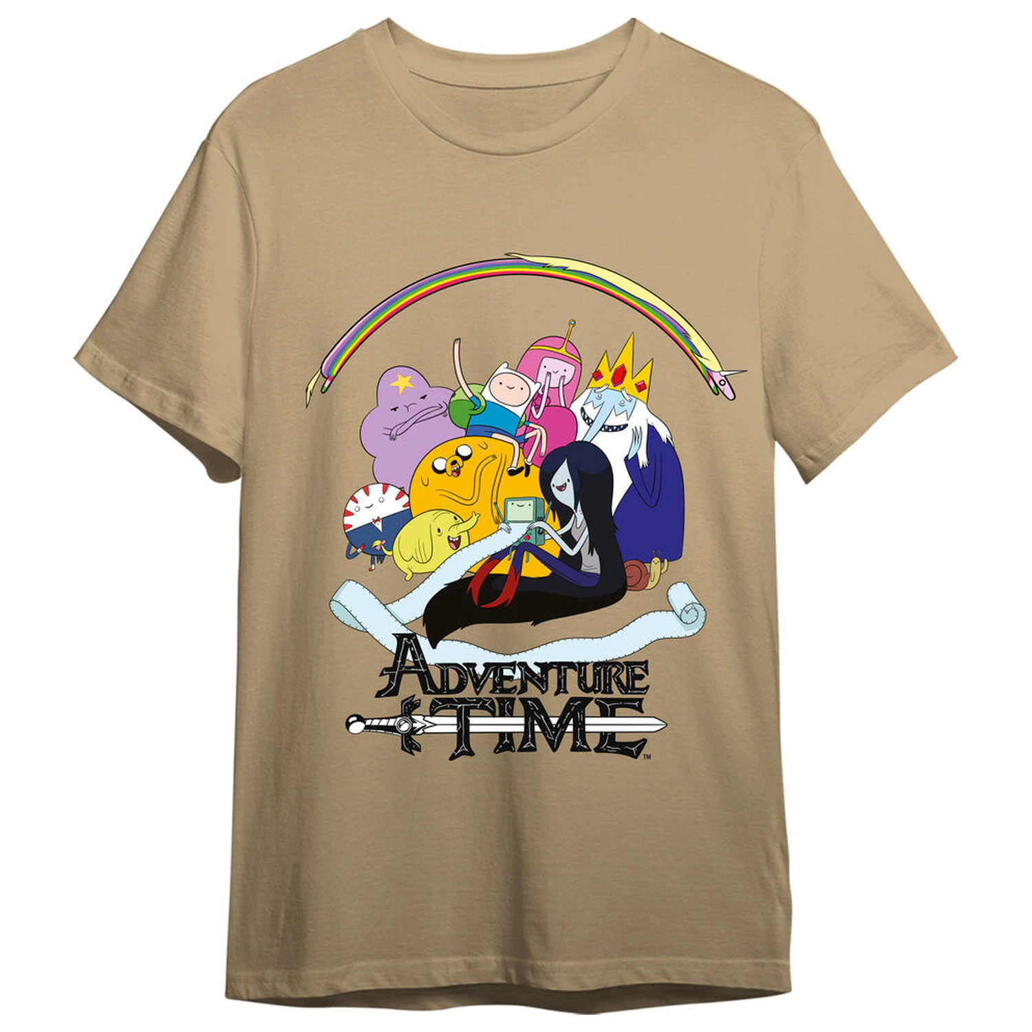 Adventure Time Characters Erwachsenen T-Shirt Produktfoto